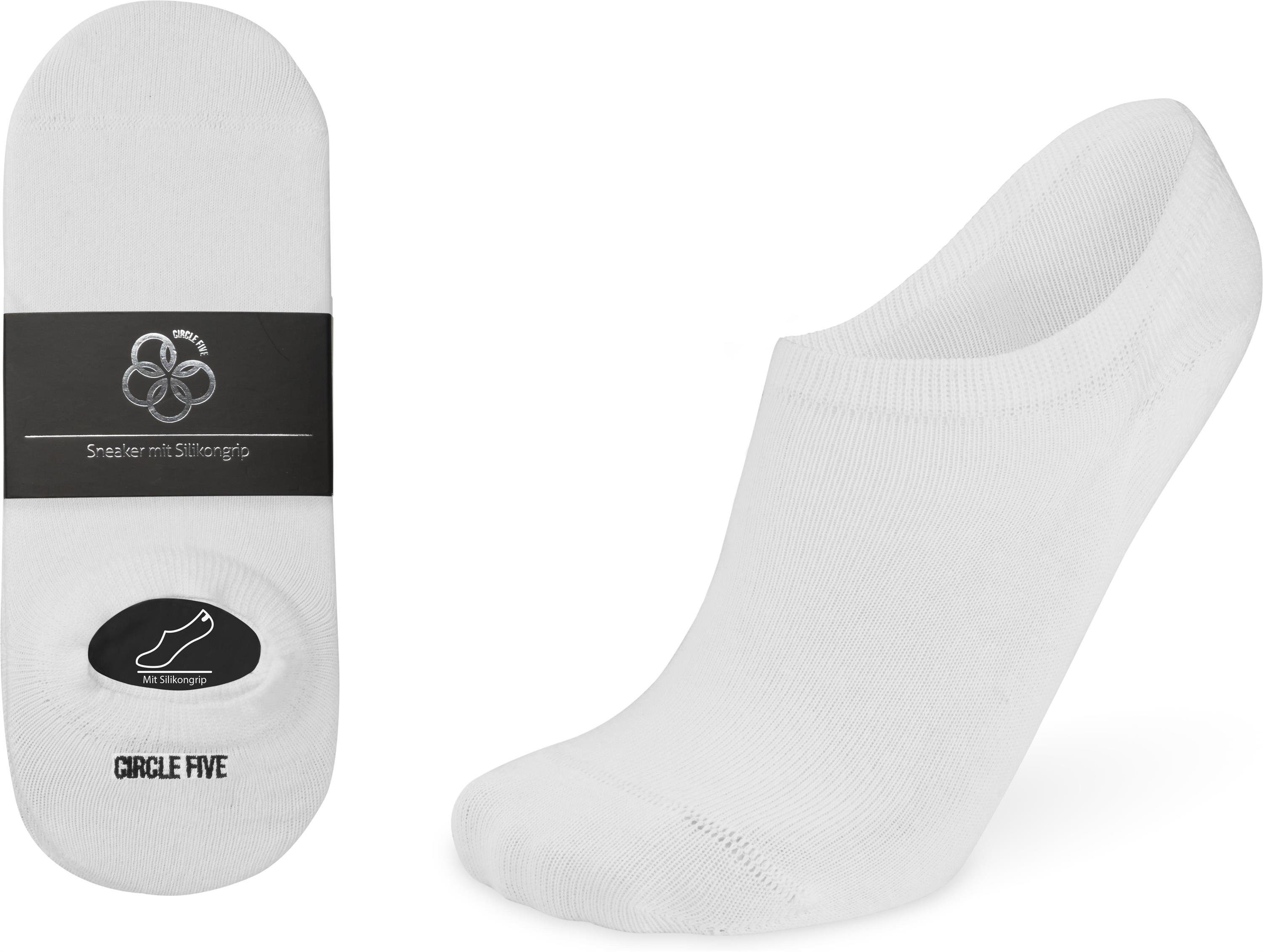 Sneakersocken 6 Paar Füßlinge inkl. Silikongrip