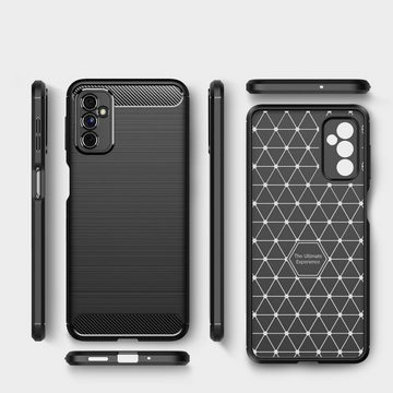 CoverKingz Handyhülle Hülle für Samsung Galaxy M52 5G Handyhülle Silikon Case Handy Cover 16,95 cm (6,7 Zoll), Handyhülle Bumper Silikoncover Softcase Carbonfarben