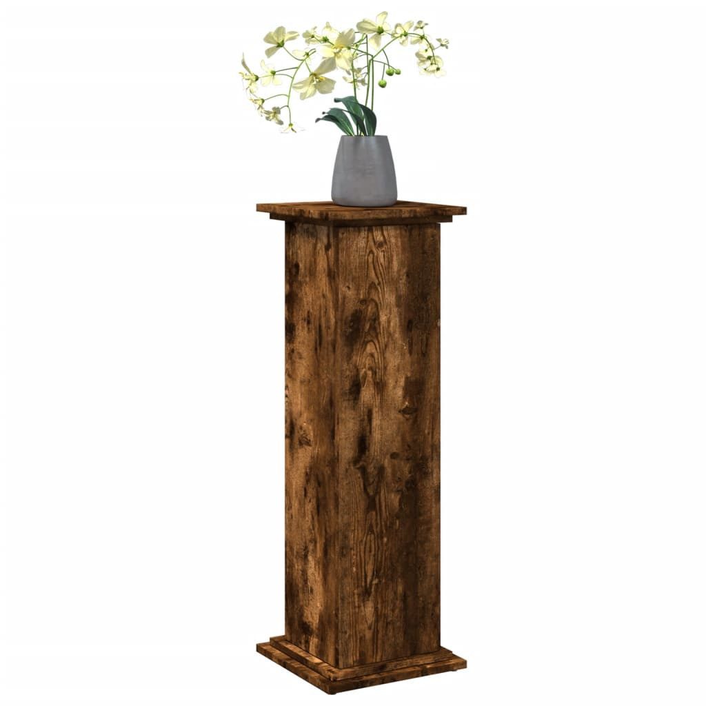 Thumbnail - vidaXL Blumenständer Postament mit Stauraum Räuchereiche 31x30x90 cm Holzwerkstoff (1 St)
