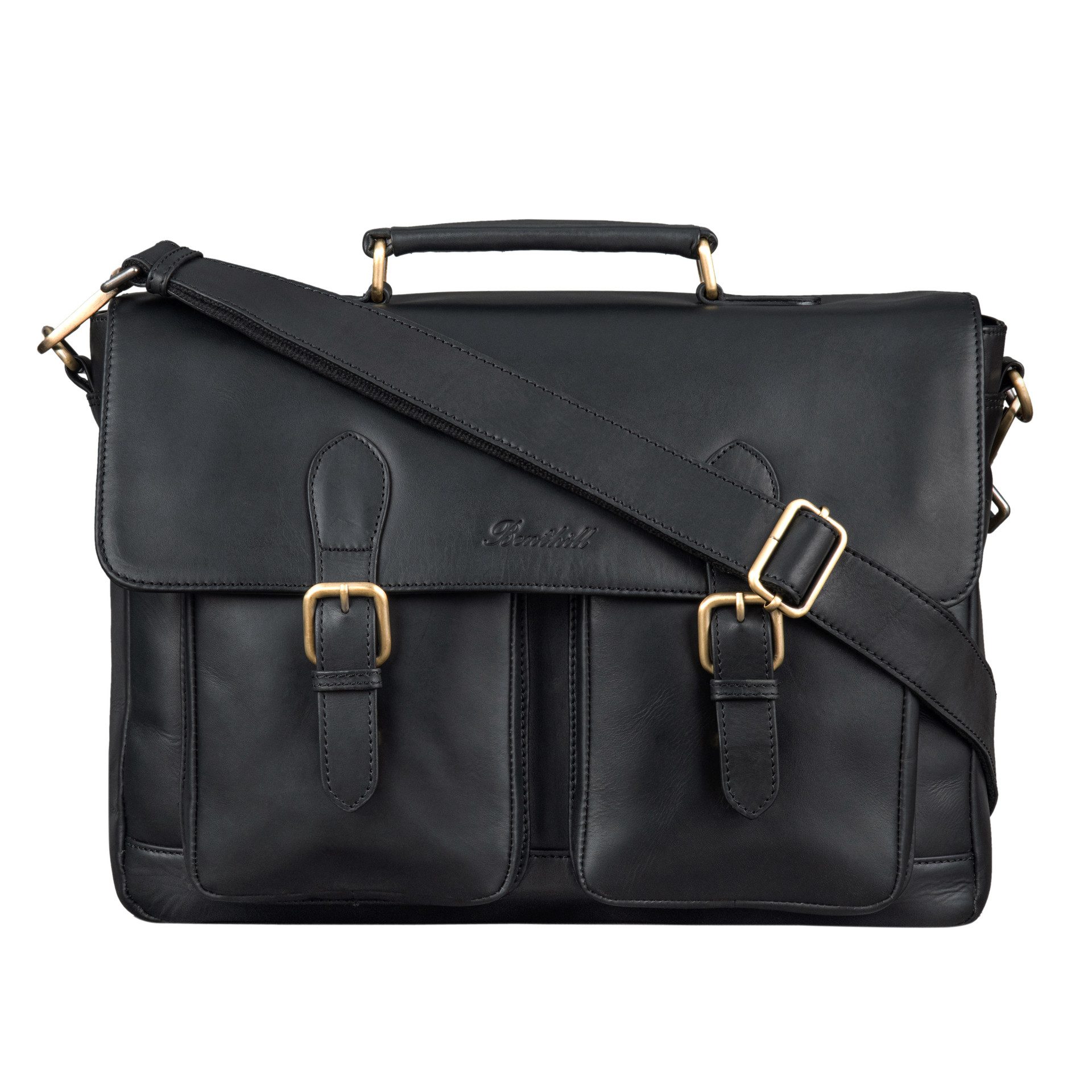 Benthill Aktentasche Echt Leder Laptoptasche Notebooktasche Umhängetasche A günstig online kaufen