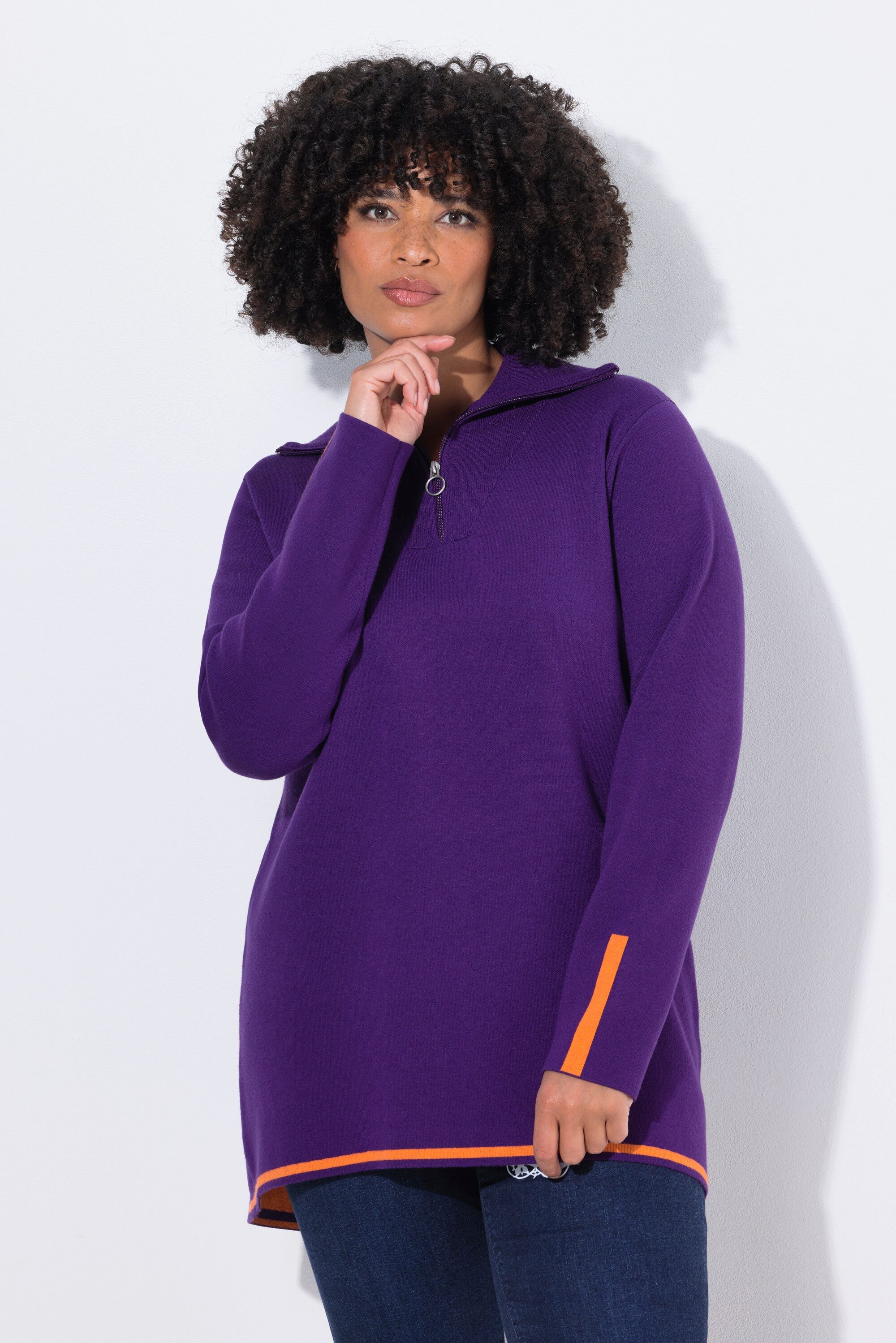 Angel of Style Troyer Strick-Troyer Doubleface-Strick Zippkragen günstig online kaufen