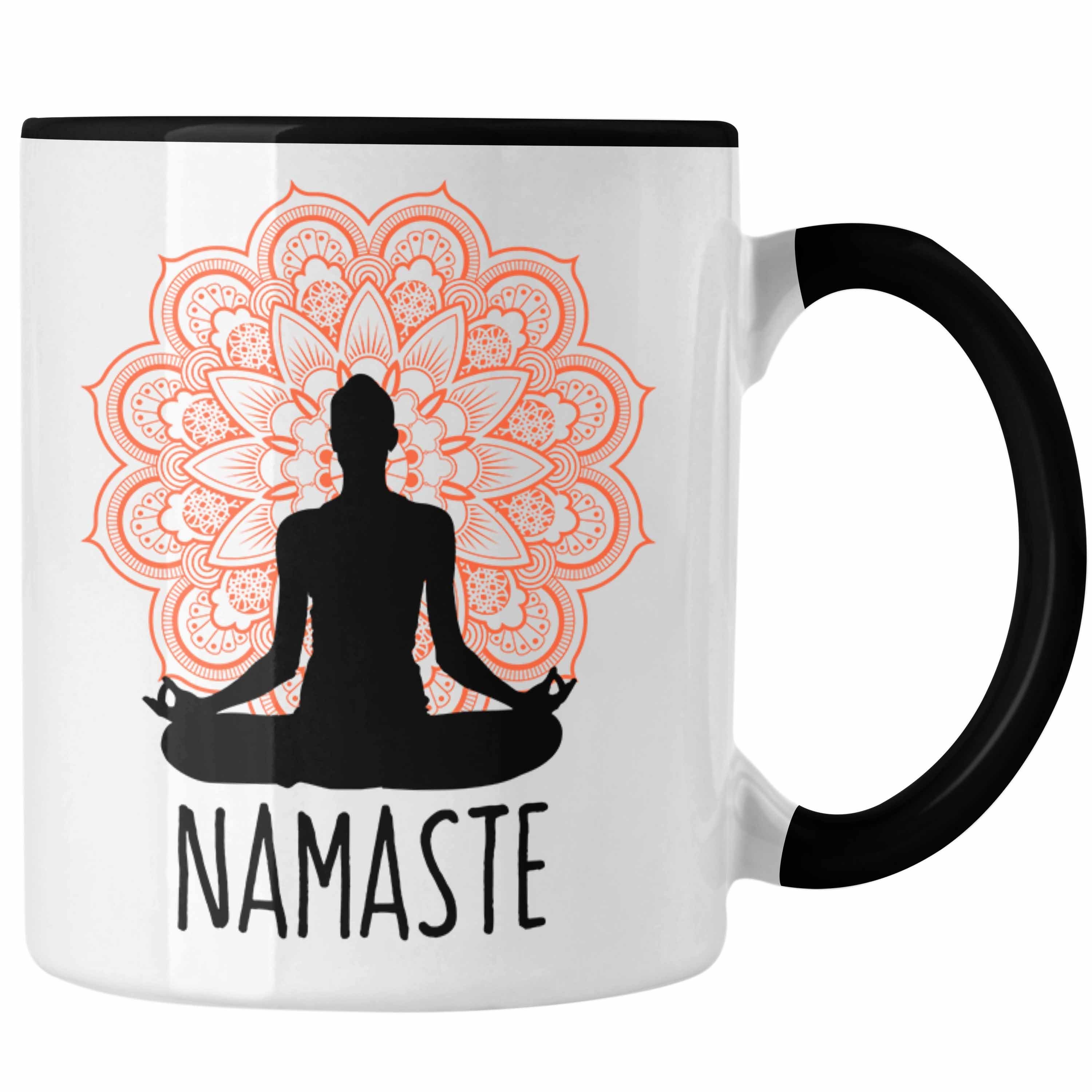Trendation Tasse Meditations-Tasse Inspirierendes Geschenk für Meditationliebhaber Nama Schwarz