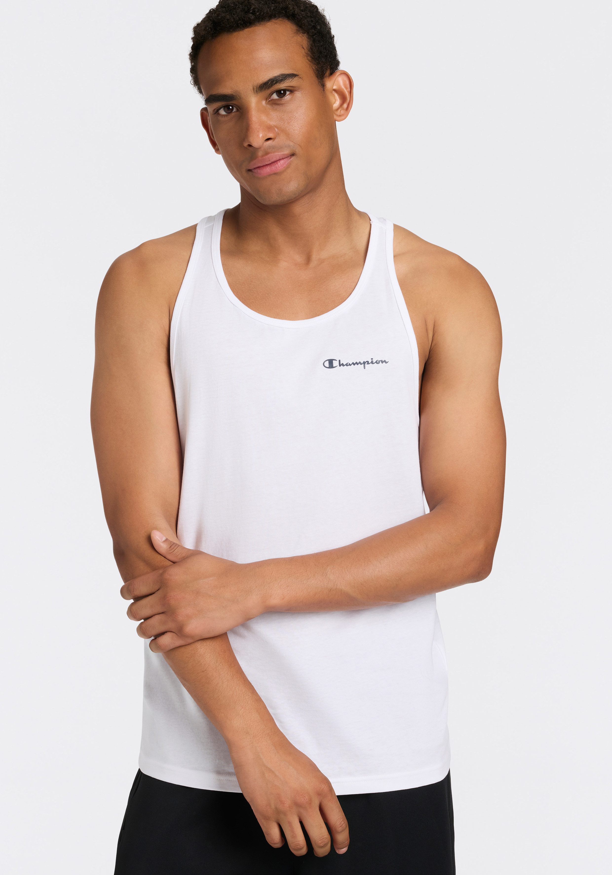 Champion Tanktop (Packung, 2-tlg) im 2er-Pack, mit Rundhalsausschnitt, sportlicher Stil, aus Baumwolle