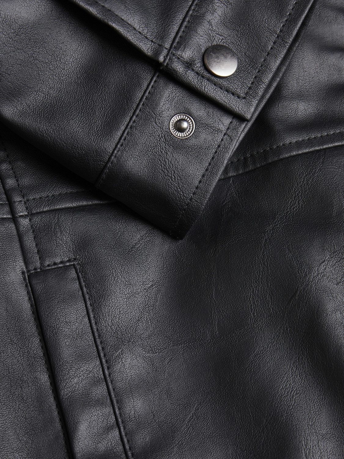 Jack & Jones Lederimitatjacke JJEDYLAN PU BIKER JACKET NOOS