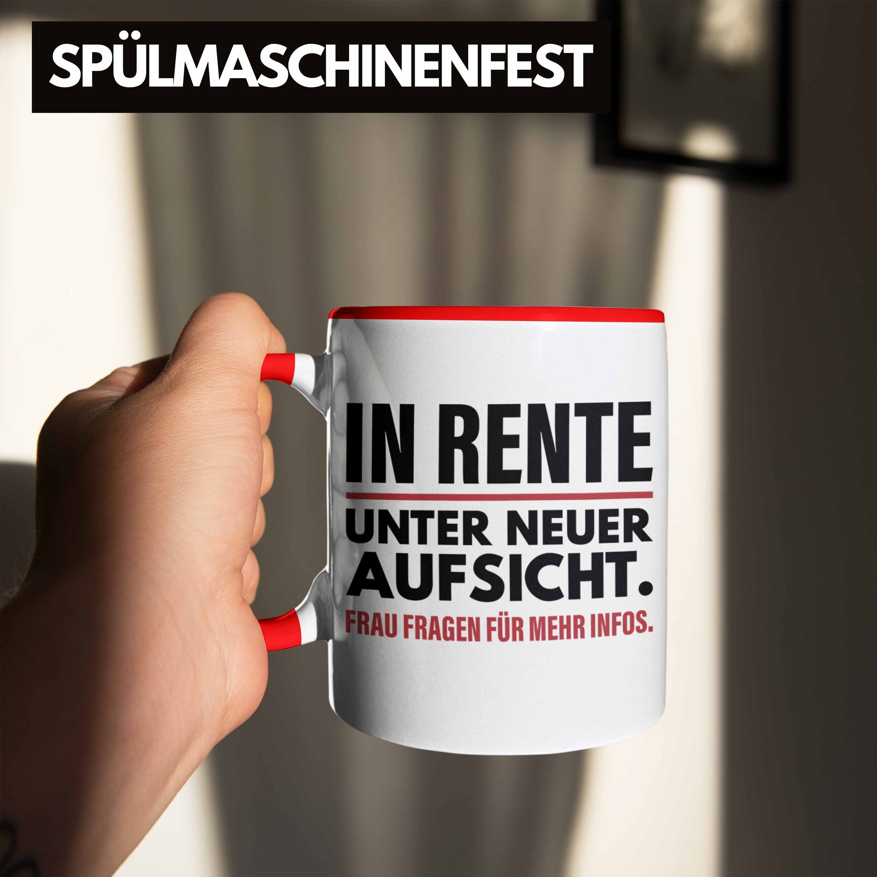 Trendation Tasse Rente Mann Sprüche Renter Renteneintritt Lustig Geschenk Abschiedsgeschenk Trendation Rot Tasse Pension - Ruhestand