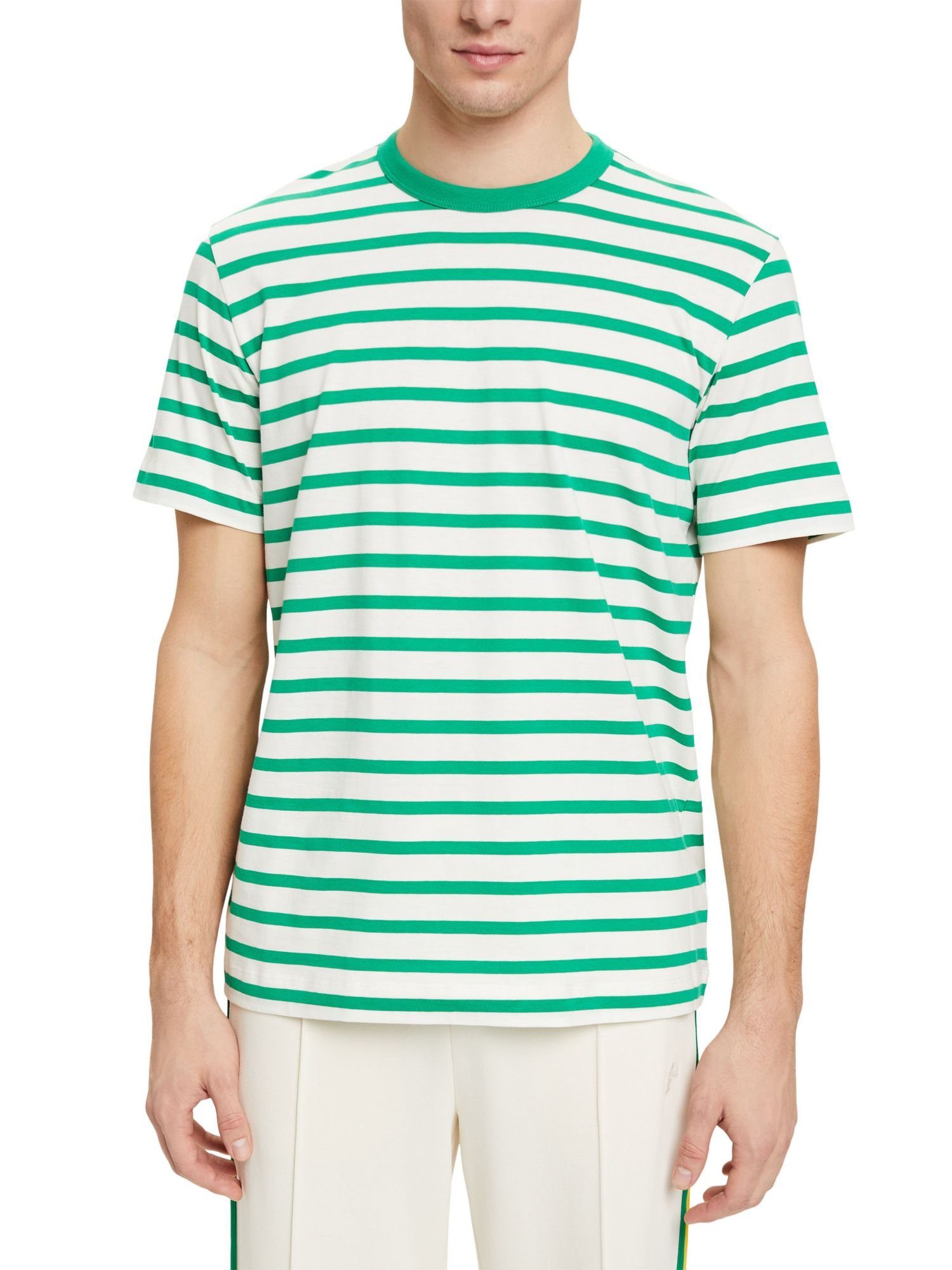 Streifen-T-Shirt T-Shirt (1-tlg) nachhaltiger Collection Esprit GREEN aus Baumwolle