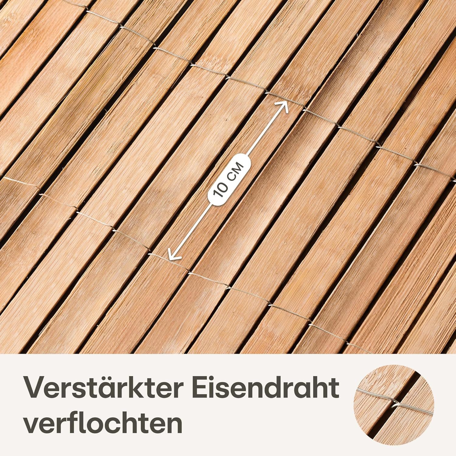 Praknu Balkonsichtschutz Bambus Sichtschutz Balkon Zaun günstig online kaufen