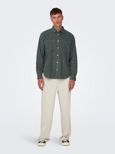 ONLY & SONS Langarmhemd OS ONSALP RLX 2PKT WASHD COR