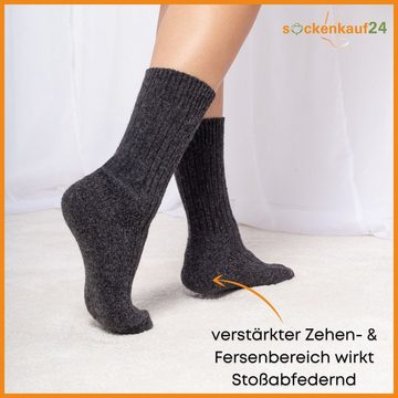sockenkauf24 Norwegersocken »6 Paar Damen & Herren Socken mit Wolle Wintersocken« (Grau/Anthrazit, 39-42) Schwarz Grau Anthrazit - 20100