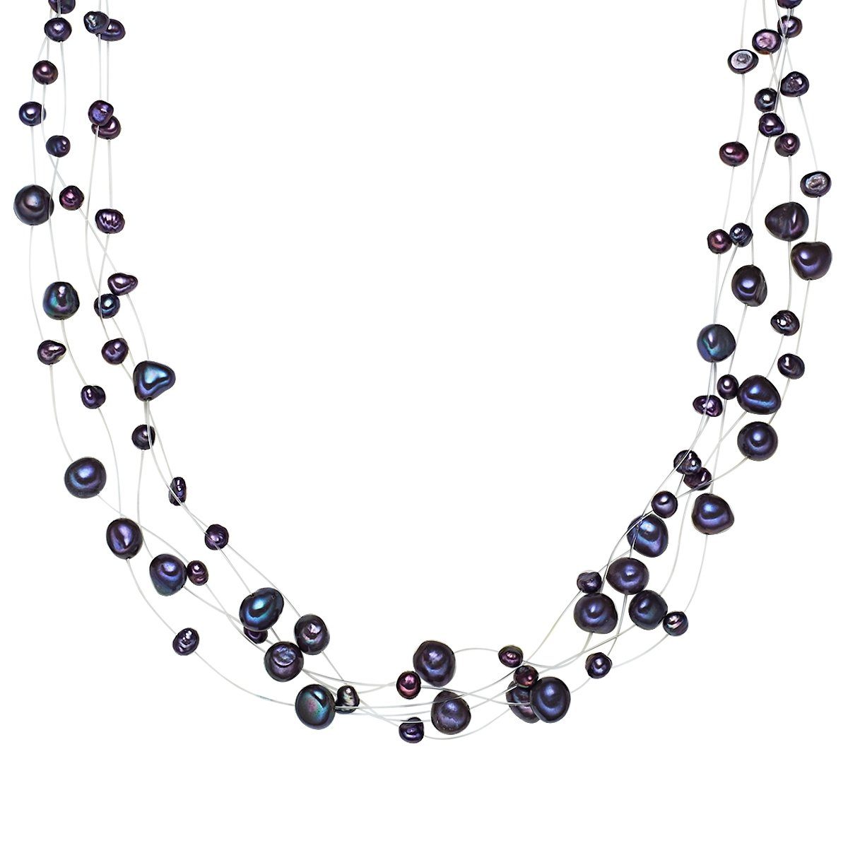 Süßwasser-Zuchtperlen Pearls Perlenkette Valero silber, aus