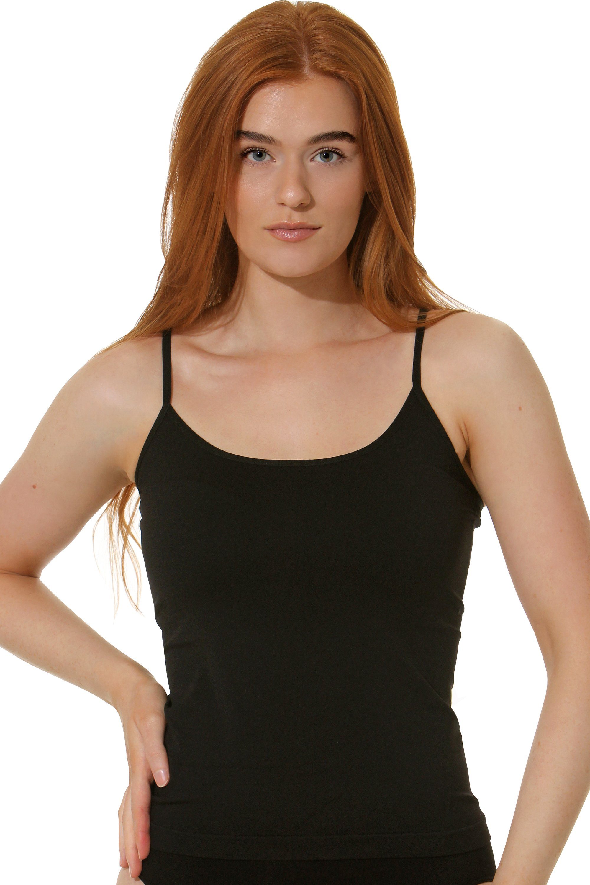 (3-St) Yenita® schwarz Microfaser-Qualität angenehmer Unterhemd in