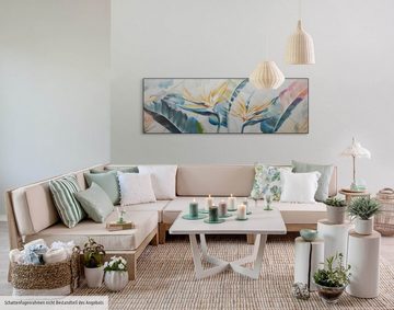 KUNSTLOFT Gemälde Rustling Grass 150x50 cm, Leinwandbild 100% HANDGEMALT Wandbild Wohnzimmer