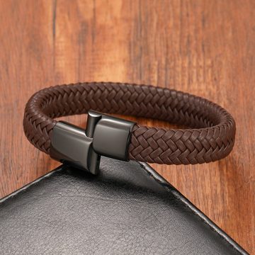 NAHLE Lederarmband (inkl. Schmuckbox), aus Leder, mit Magnetverschluss für ein sicheres verschließen