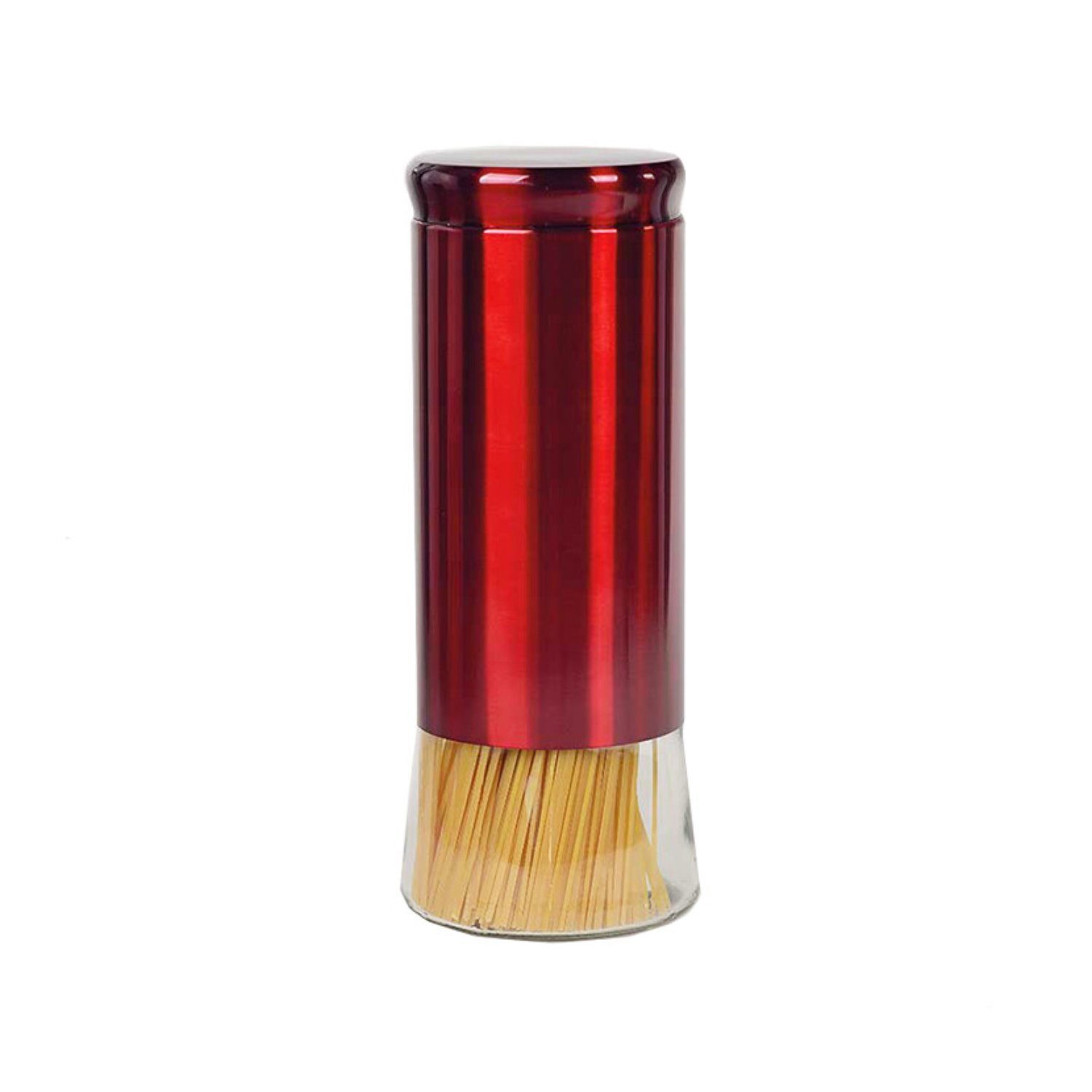 Schäfer Vorratsglas Vorratsglas 1,8L zum luftdichten Aufbewahren, Aufbewahrungsglas Rot