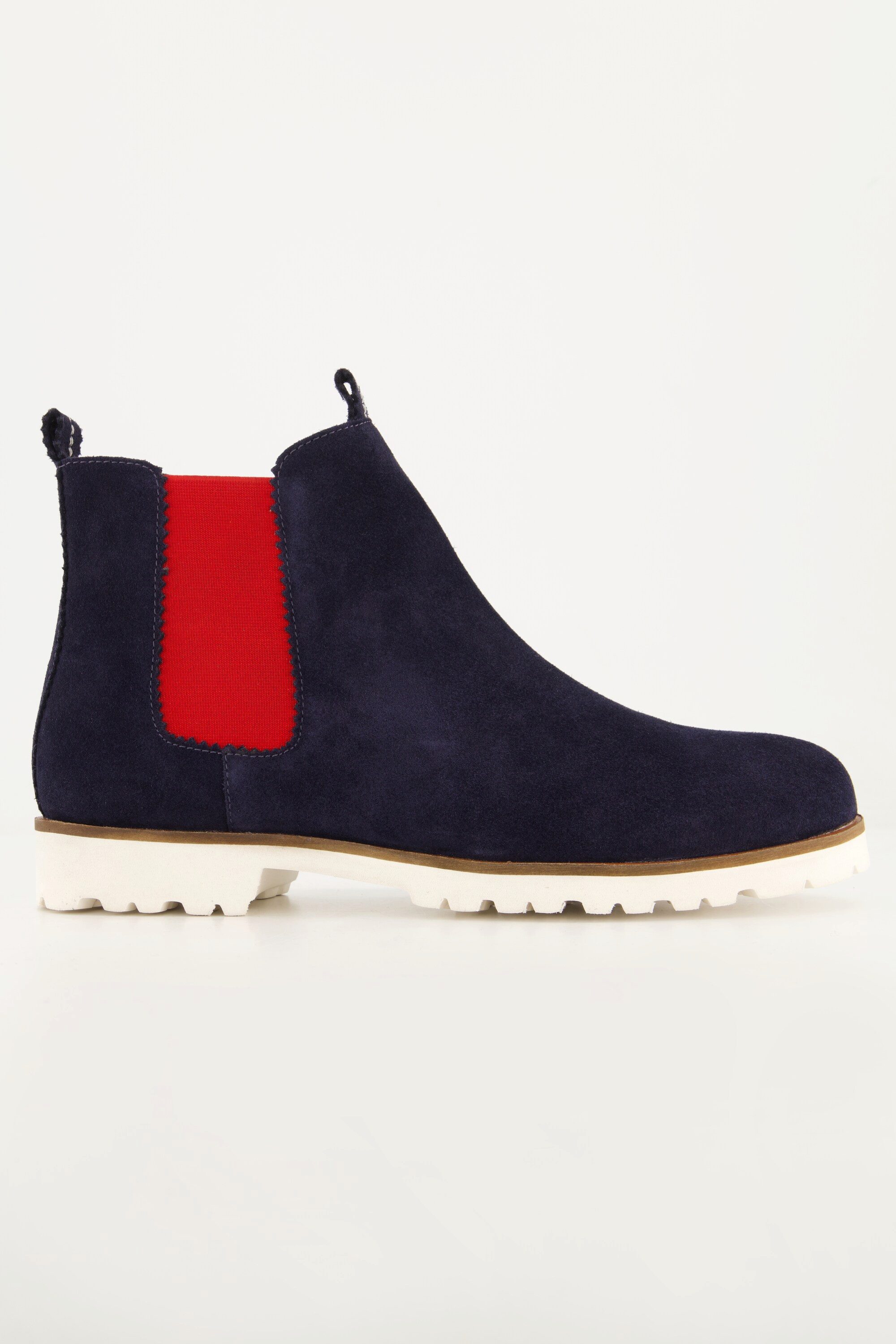 Ulla Popken Suede-Chelseaboots Wechselfußbett Weite H Stiefel