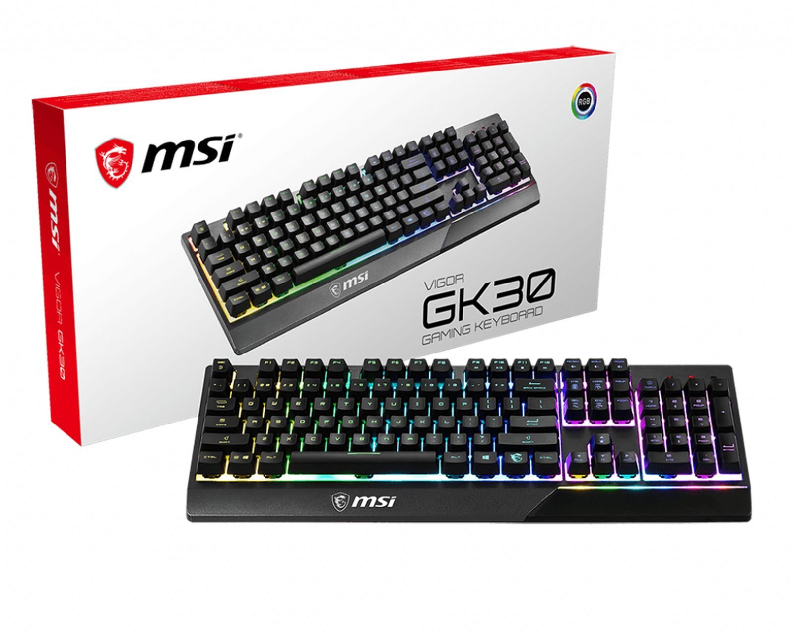 MSI Vigor GK30 - Tastatur - hintergrundbeleuchtet Tastatur