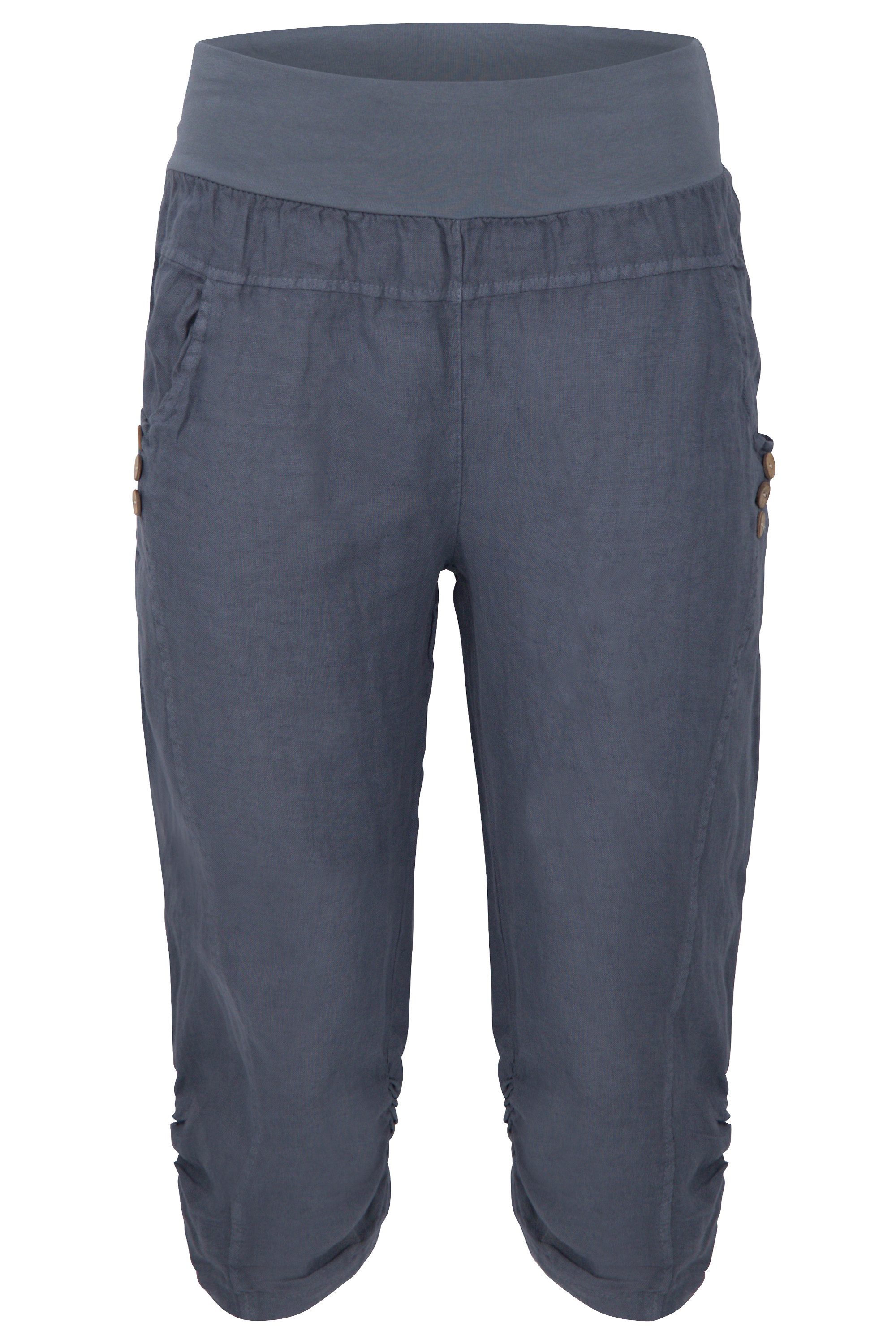 Leinenhose malito Damen Hose aus Leinen, Stoffhose in Uni Farben, Freizeithose