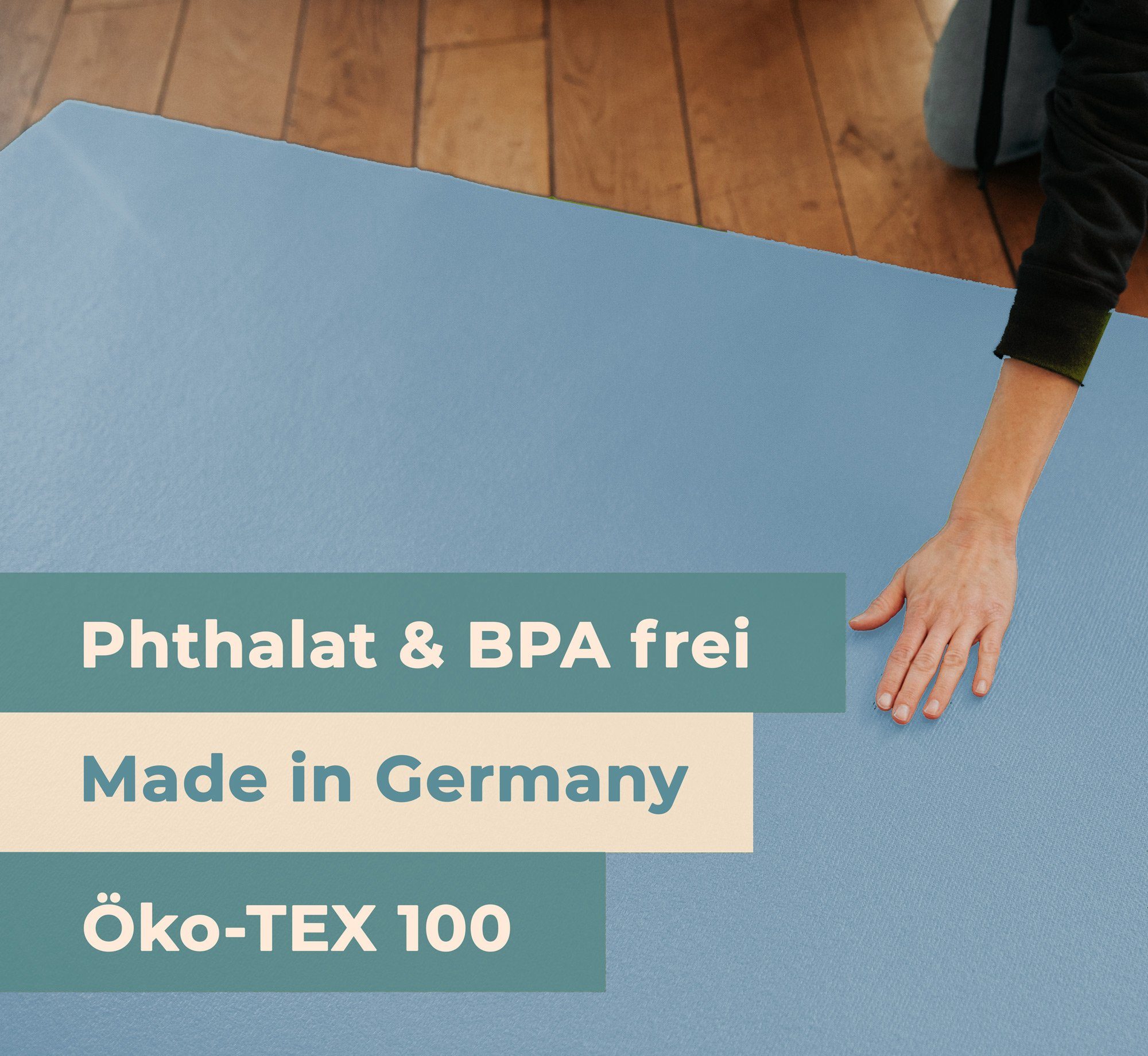 Sanosoft Spielmatte Krabbelunterlage SanoSoft XXL 180x180cm Hellblau
