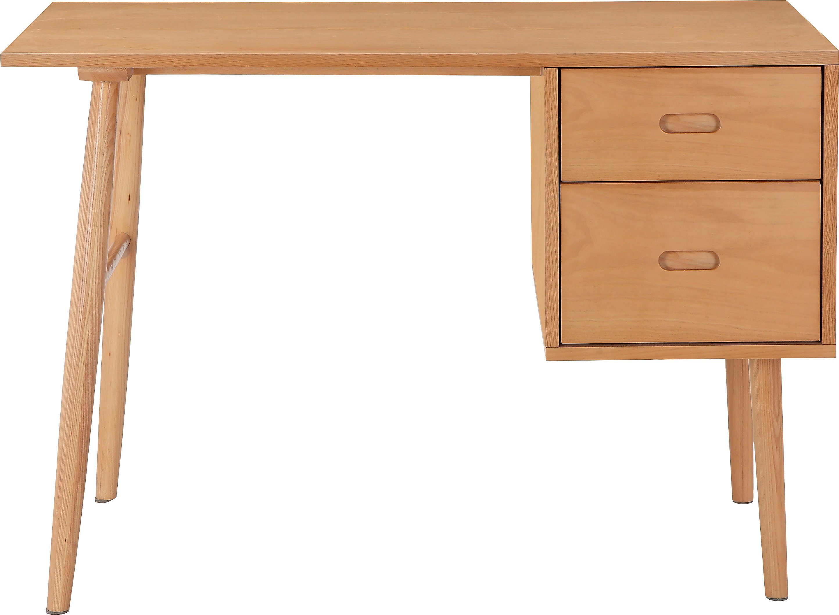 elbgestoeber Schreibtisch Elblamelle, Eschenholz und MDF, mit zwei  Schubkästen, Breite 110 cm