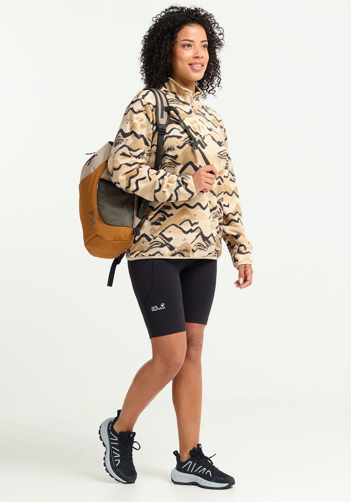 Jack Wolfskin Stehkragenpullover PAW ERA 100 PRINT HZ W Fleecepullover, weich, komfortabel
