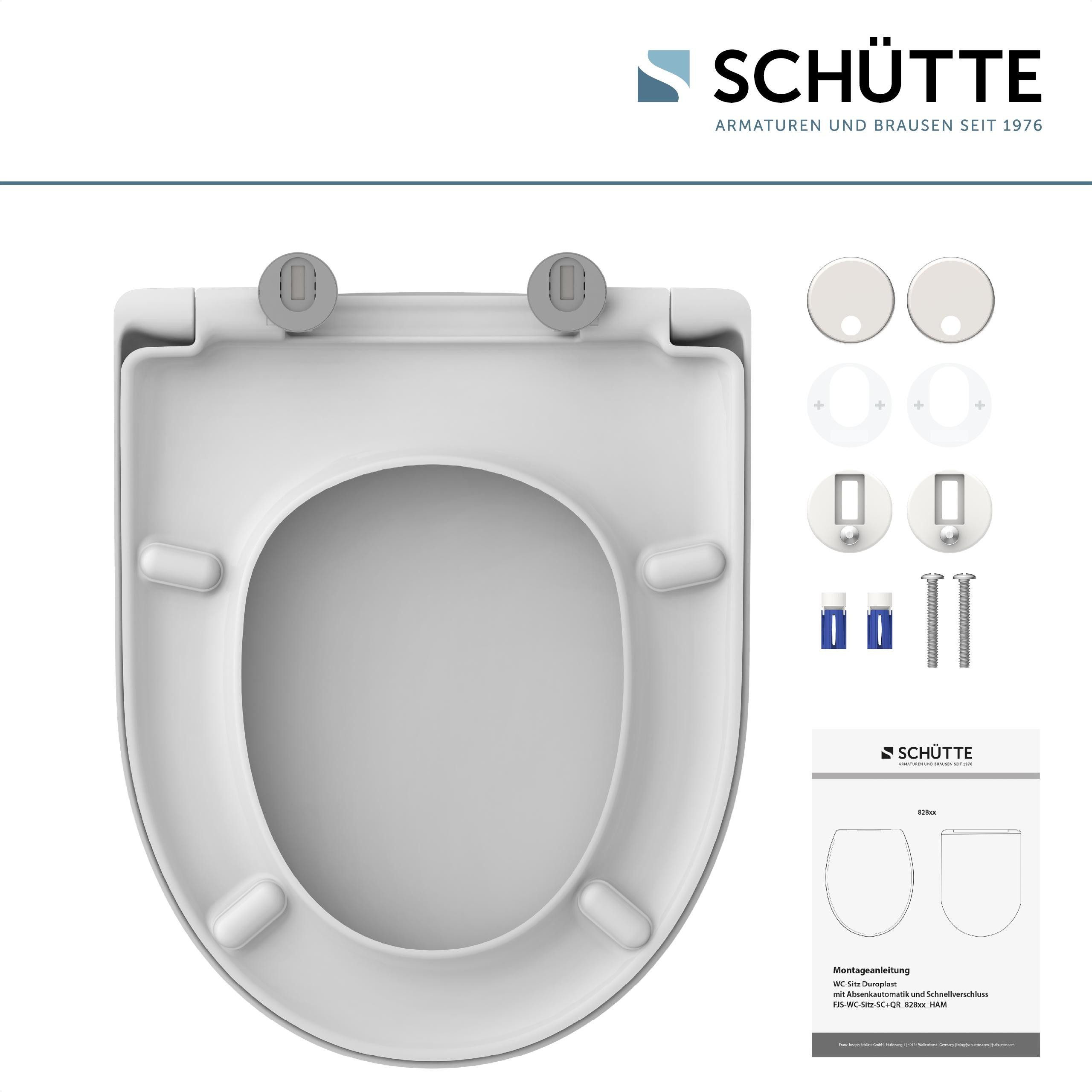 Schütte WC-Sitz Duroplast, WHITE D-Form PRO günstig online kaufen