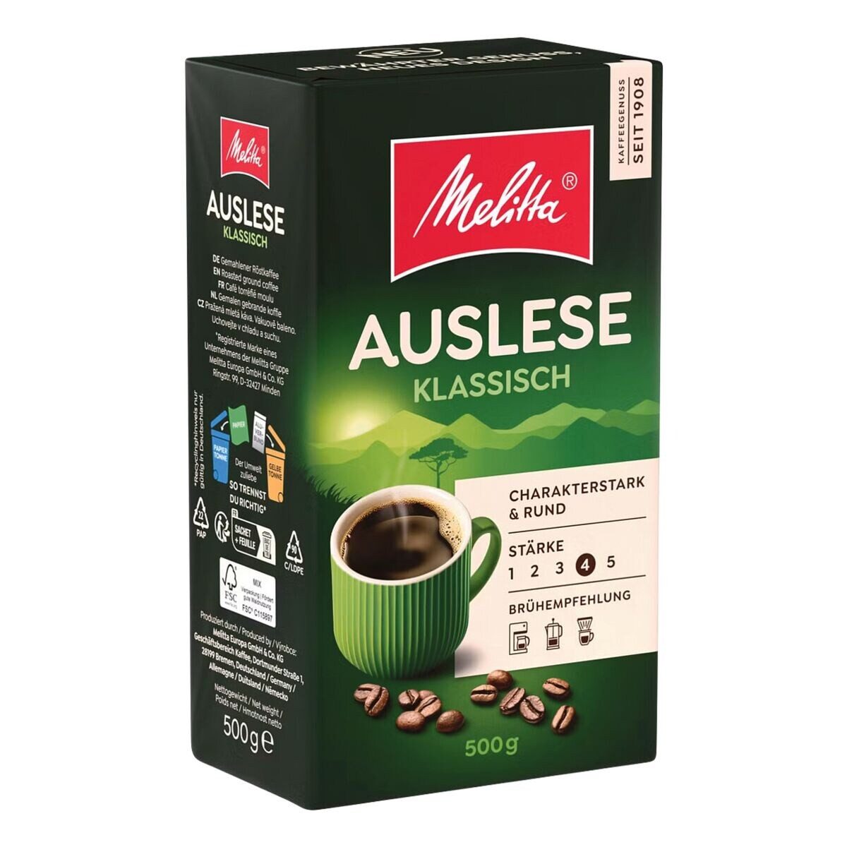Melitta Kaffee Auslese Klassisch, 500 g, gemahlen