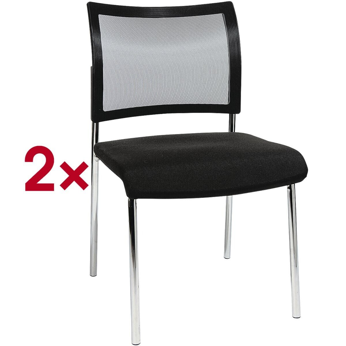 TOPSTAR Besucherstuhl Visit 10 (2 St), mit Netzrücken, stapelbar, (ohne Armlehnen)