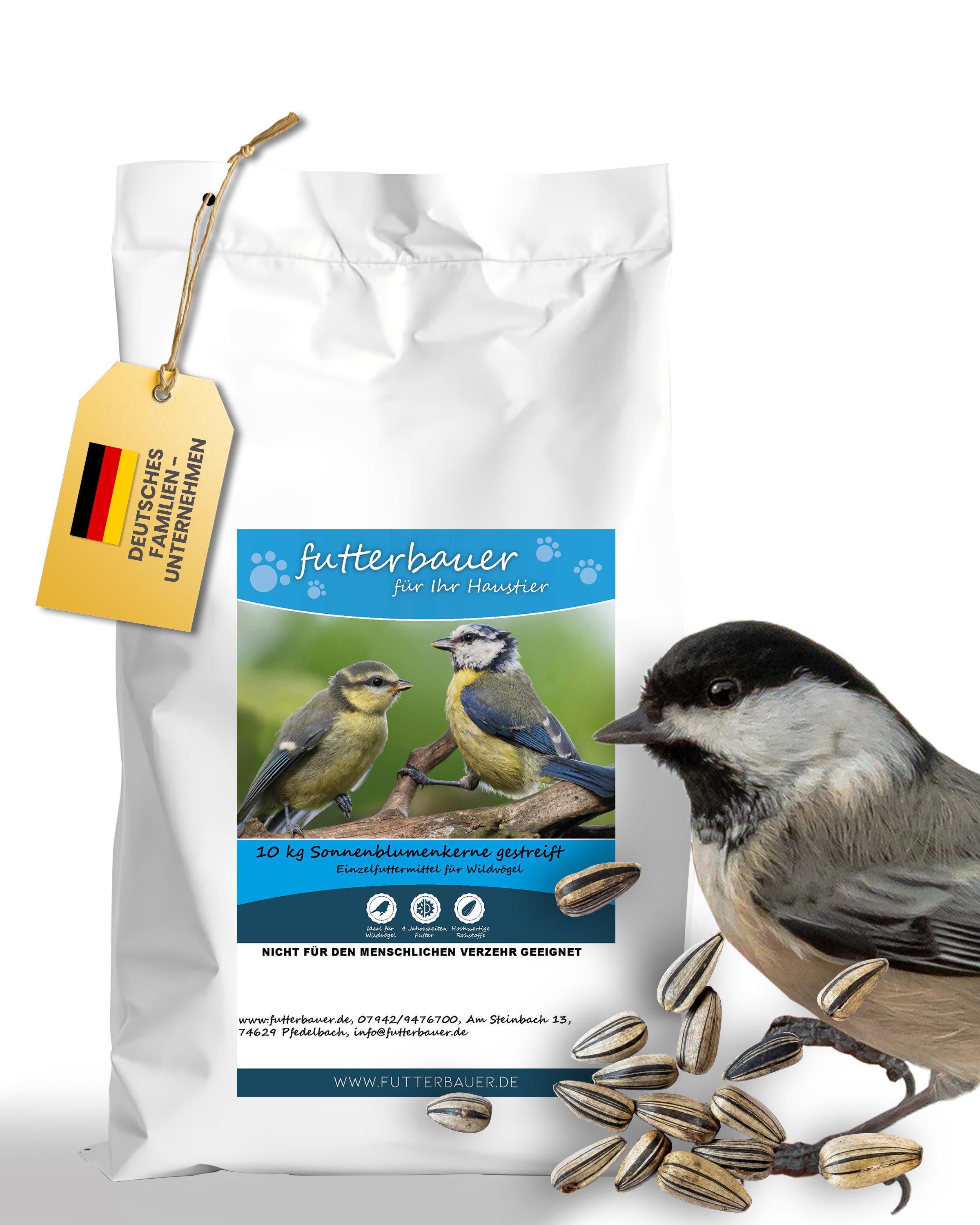 futterbauer 10 kg Futterbauer Sonnenblumenkerne gestreift, für: Vogel von futterbauer