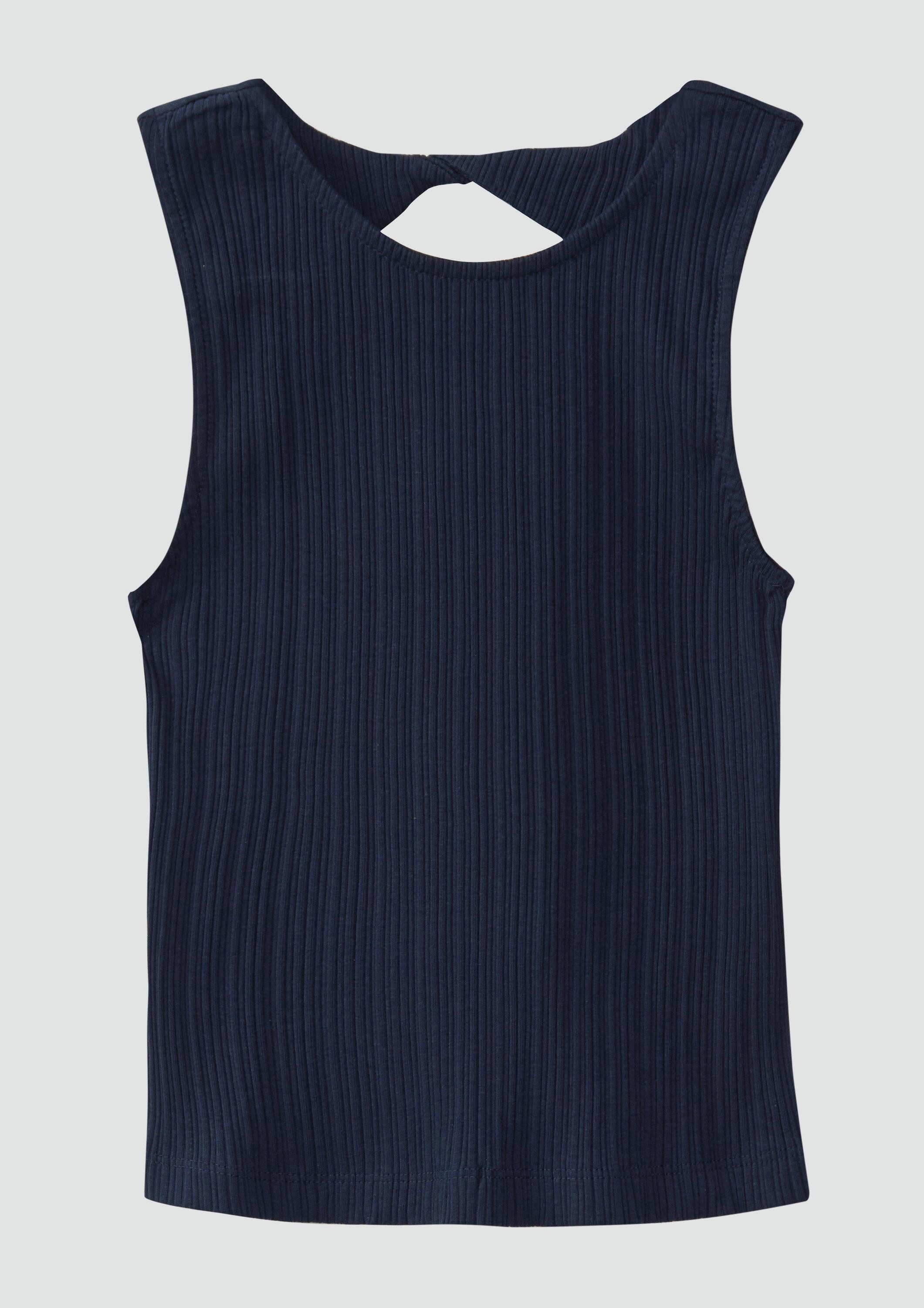 s.Oliver Muskelshirt T-Shirt Elastisches Top aus Rippware mit Cut Out