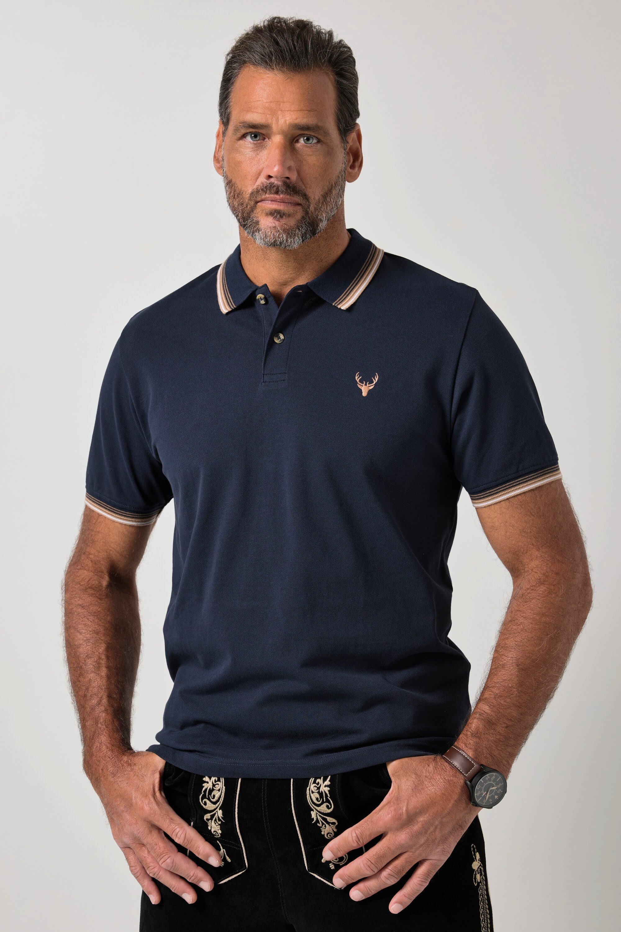 JP1880 Poloshirt Poloshirt Halbarm Piqué bis 8 XL