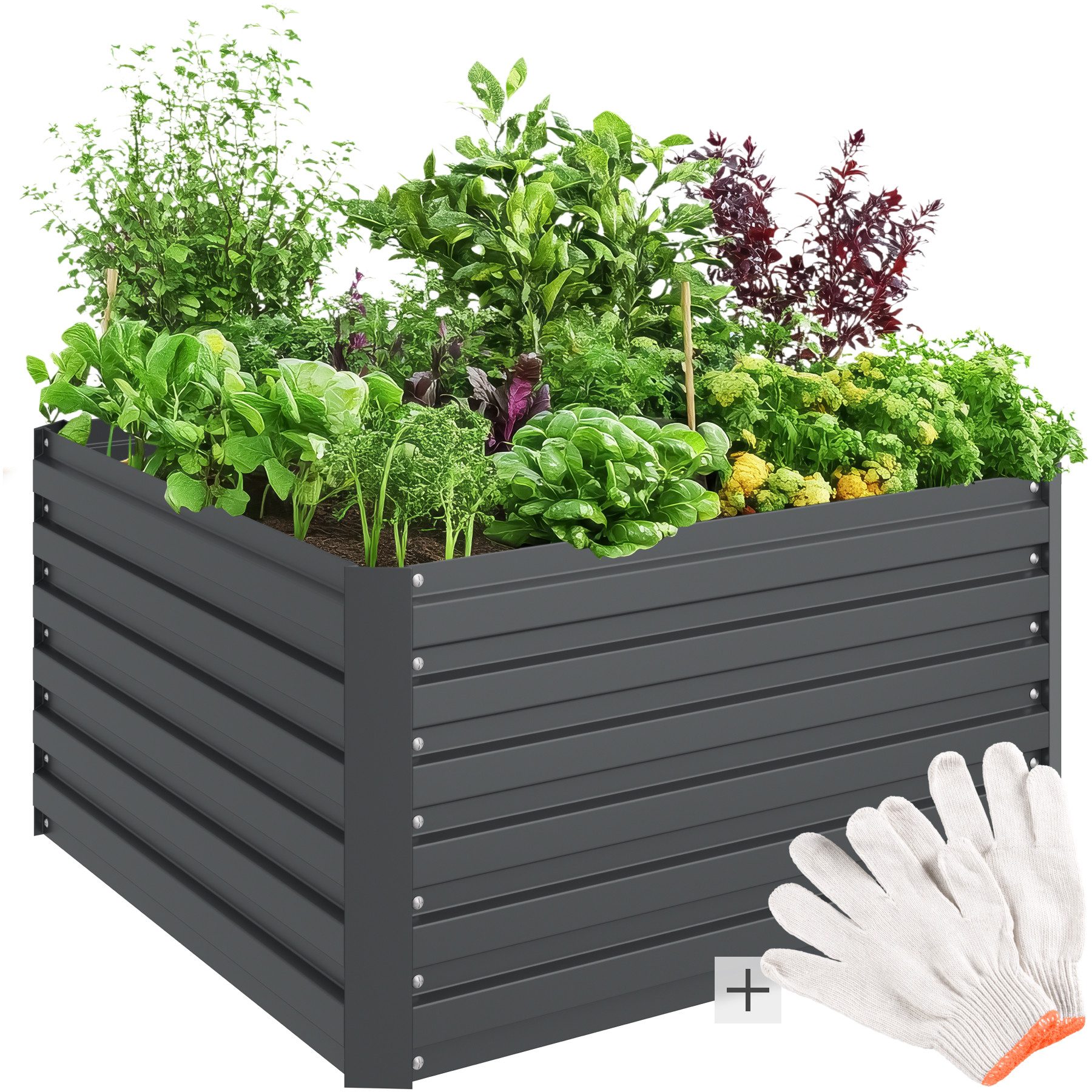 tectake Hochbeet Pflanzenkasten Blomma, 540l, verzinkt, günstig online kaufen