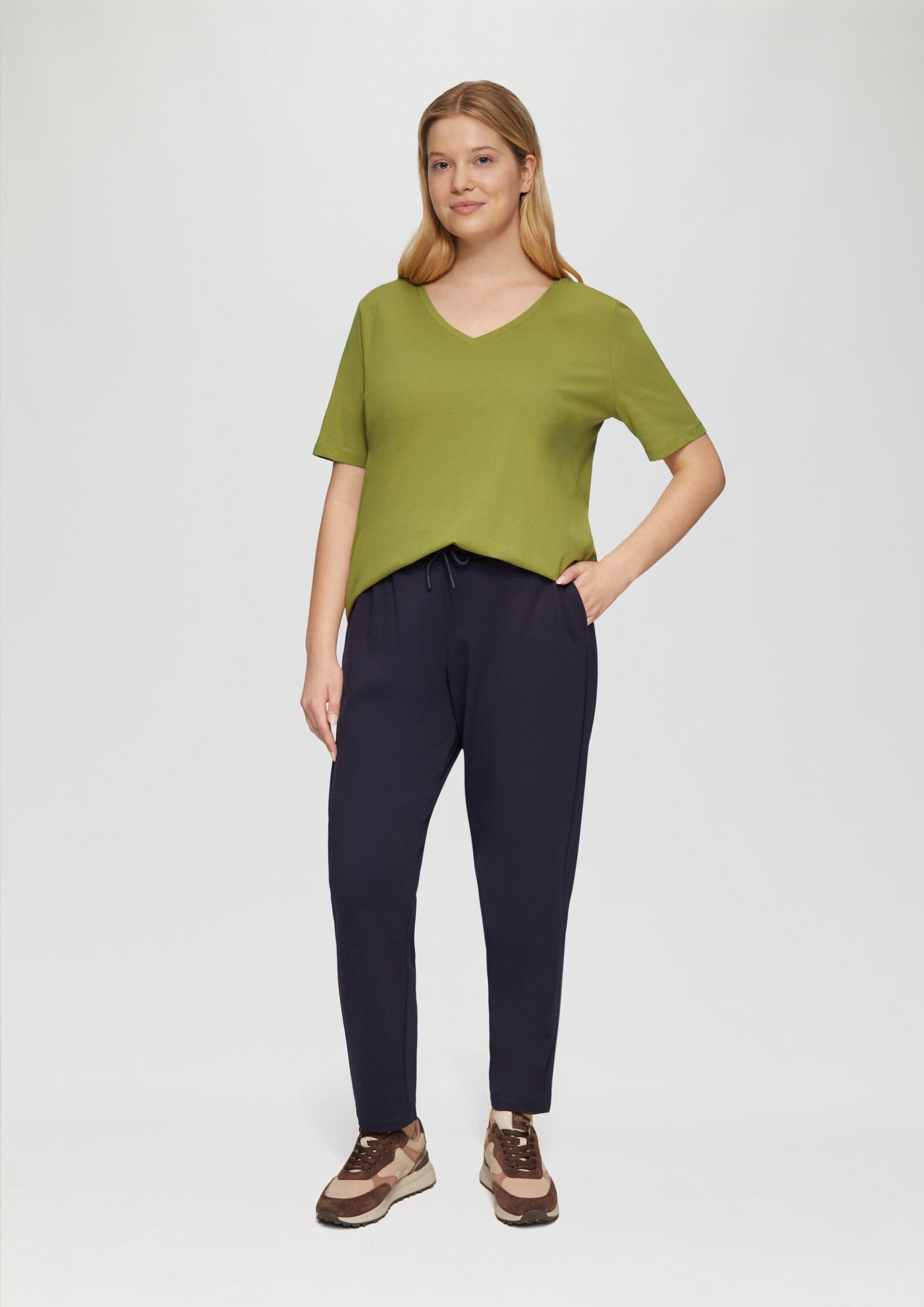 s.Oliver Kurzarmshirt T-Shirt T-Shirt mit V-Ausschnitt