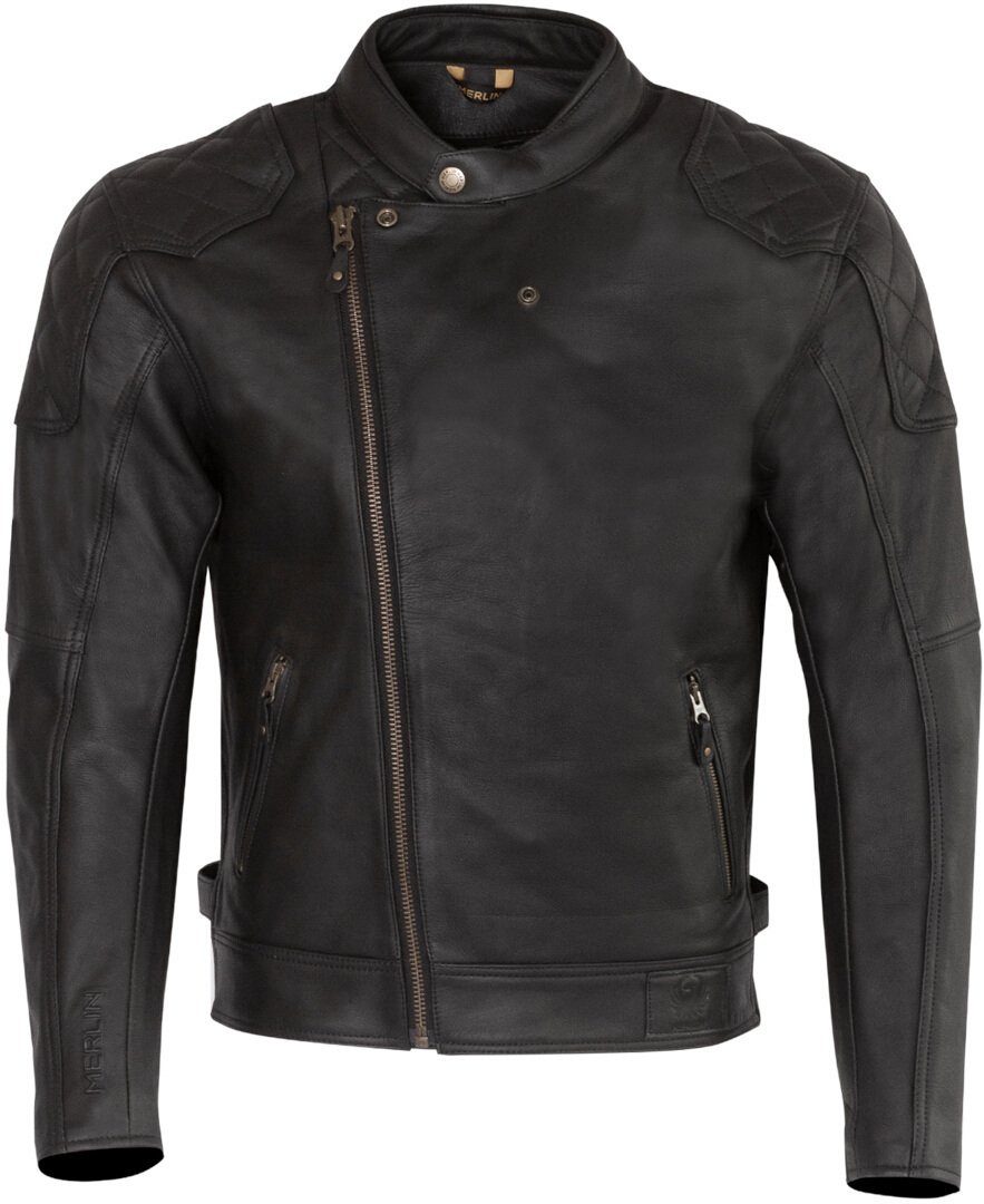 Merlin Motorradjacke Chester D3O Cafe Motorrad Lederjacke Atmungsaktiv protektoren herausnehmbares reißverschluss