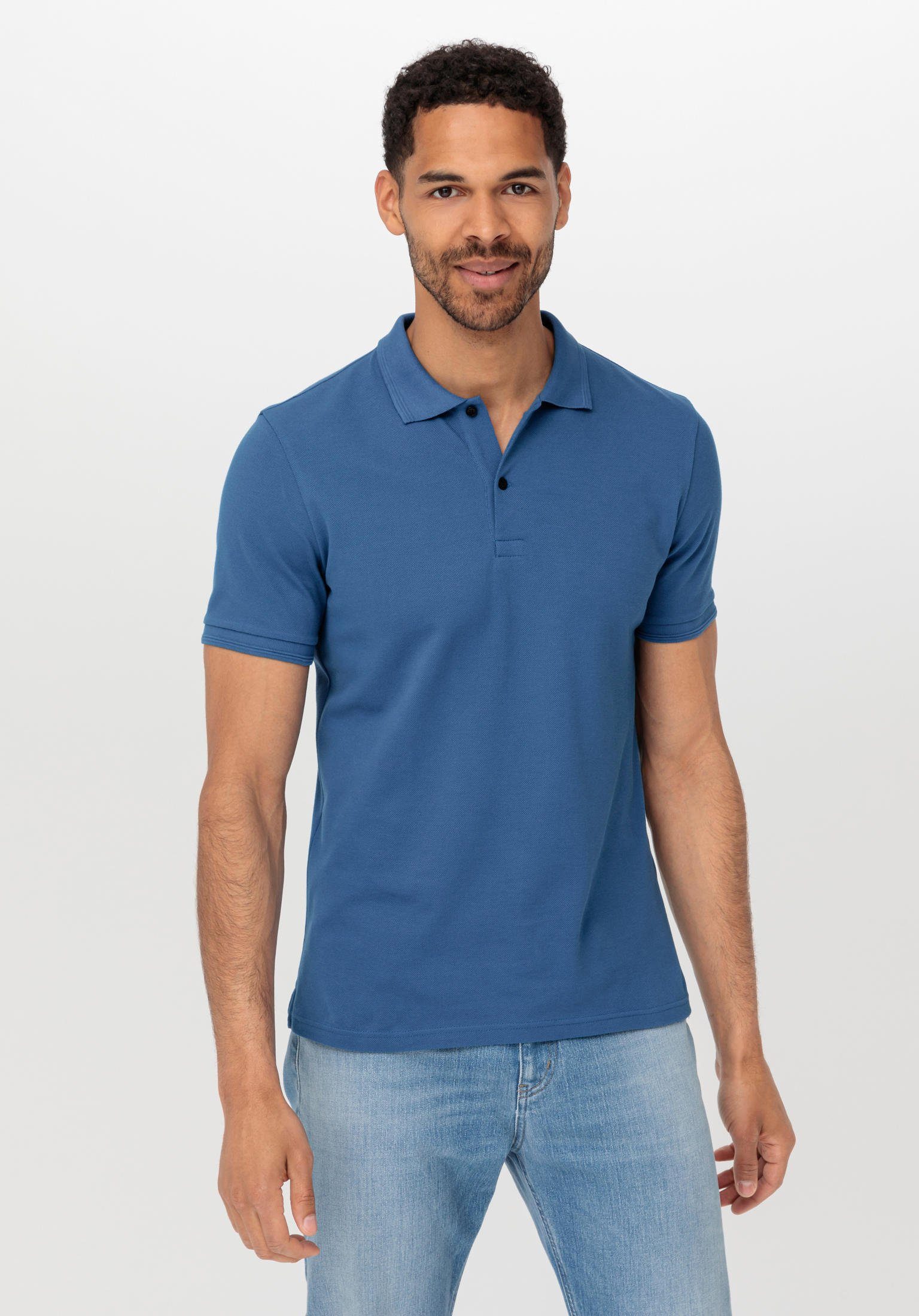 Hessnatur T-Shirt Zwirnjersey aus reiner Bio-Baumwolle kobaltblau