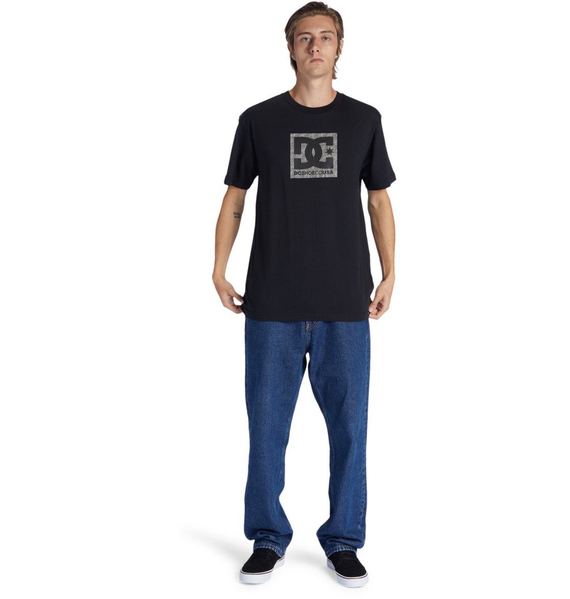 Black/Greystone Shoes Star T-Shirt DC Square DC Fill