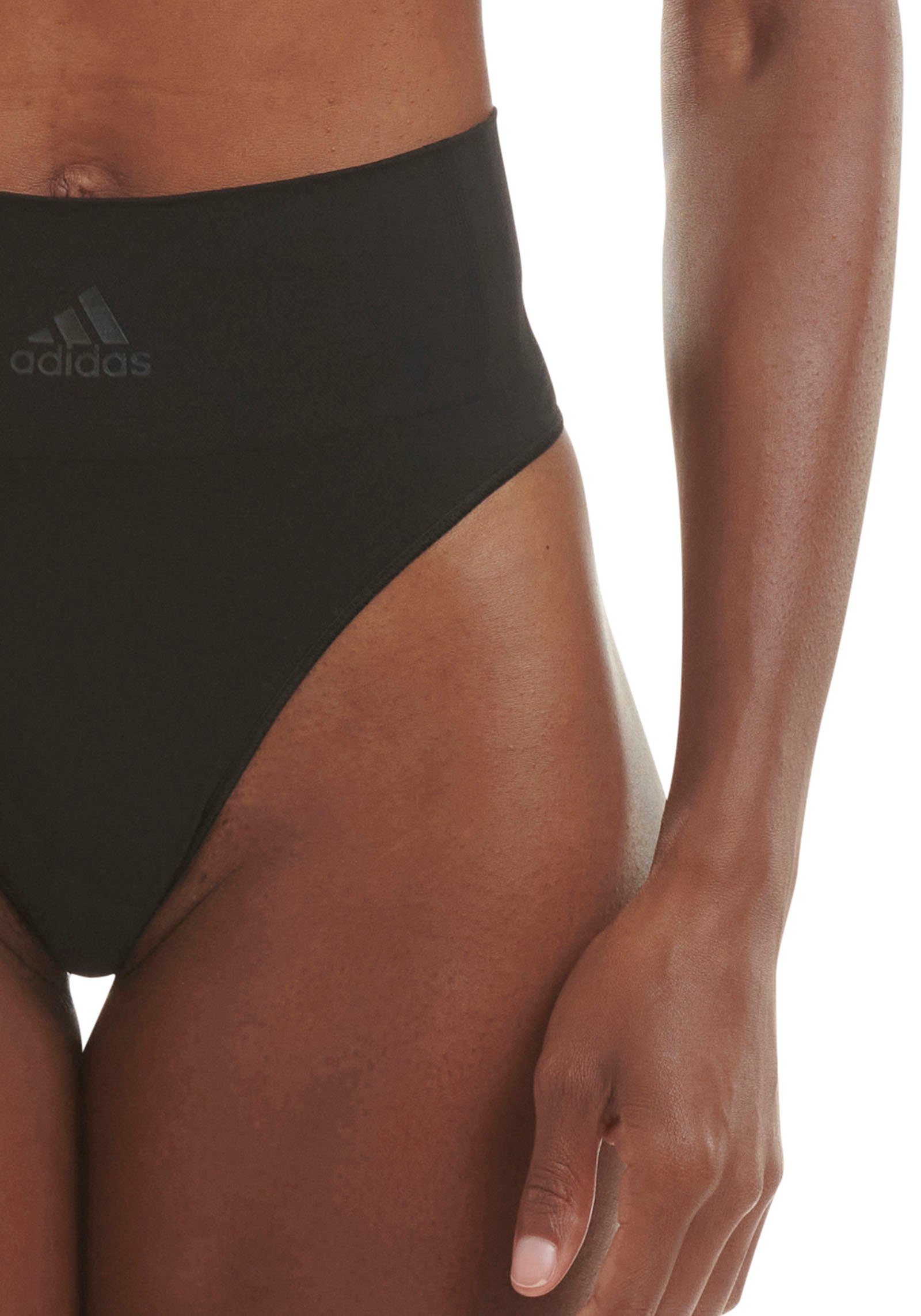 adidas Sportswear T-String (2er-Pack) Thong schwarz mit nahtlosem Stoff