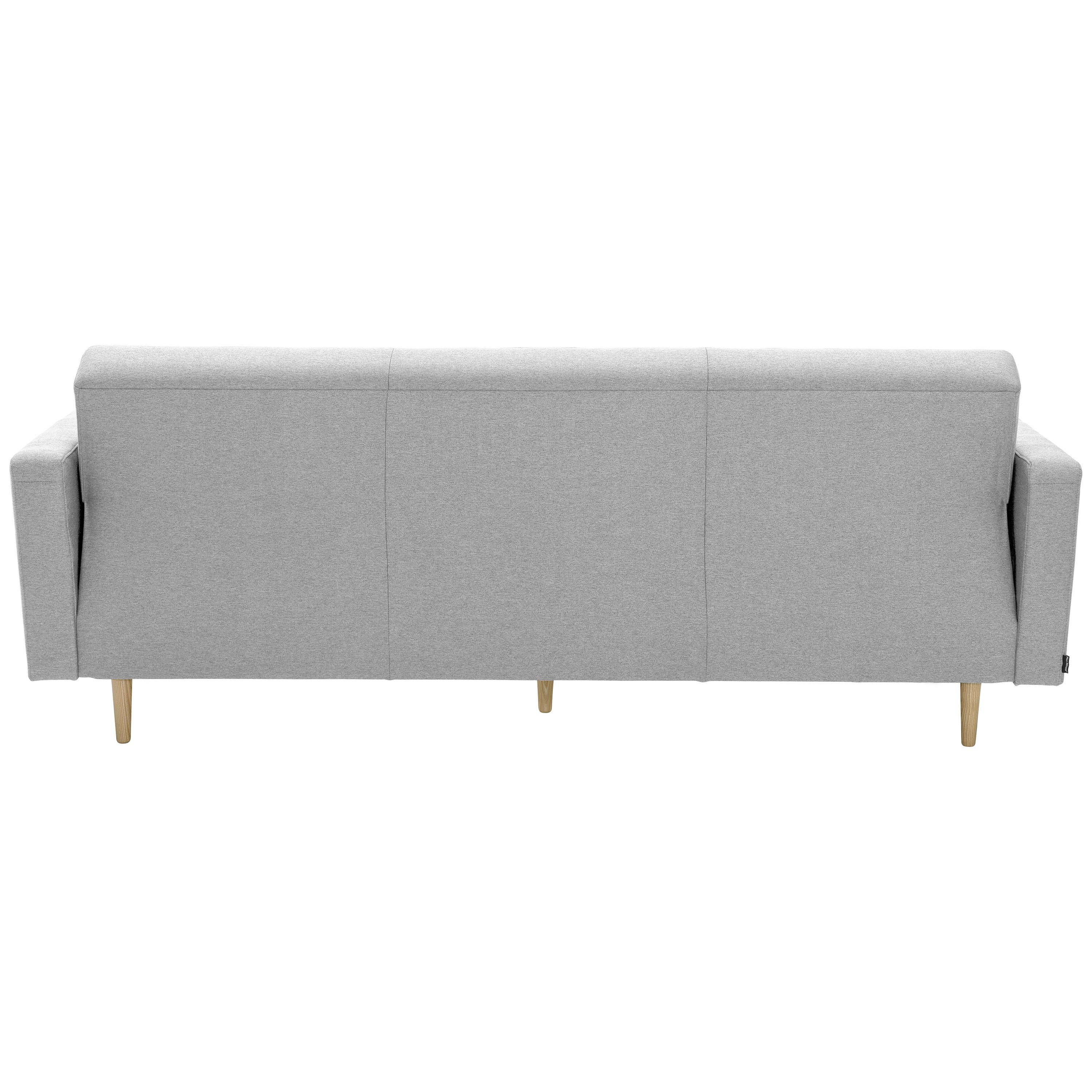 Bettfunktion hellgrau 3-Sitzer Sofa mit Jasmin, Winzer® Max Sofa