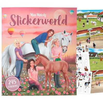Depesche Stickerbuch »Miss Melody Stickerworld« (1-St., 1x Stickerheft), mit 24 Seiten schöner Landschaften zum Selbstgestalten