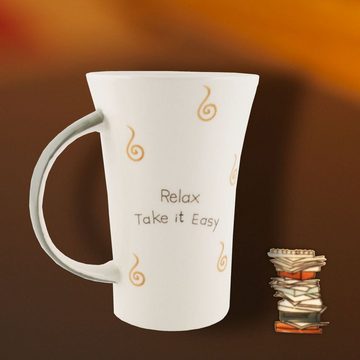 Mila Becher Mila Keramik-Becher Coffee Pot Oommh Katze relax - take it easy, Keramik