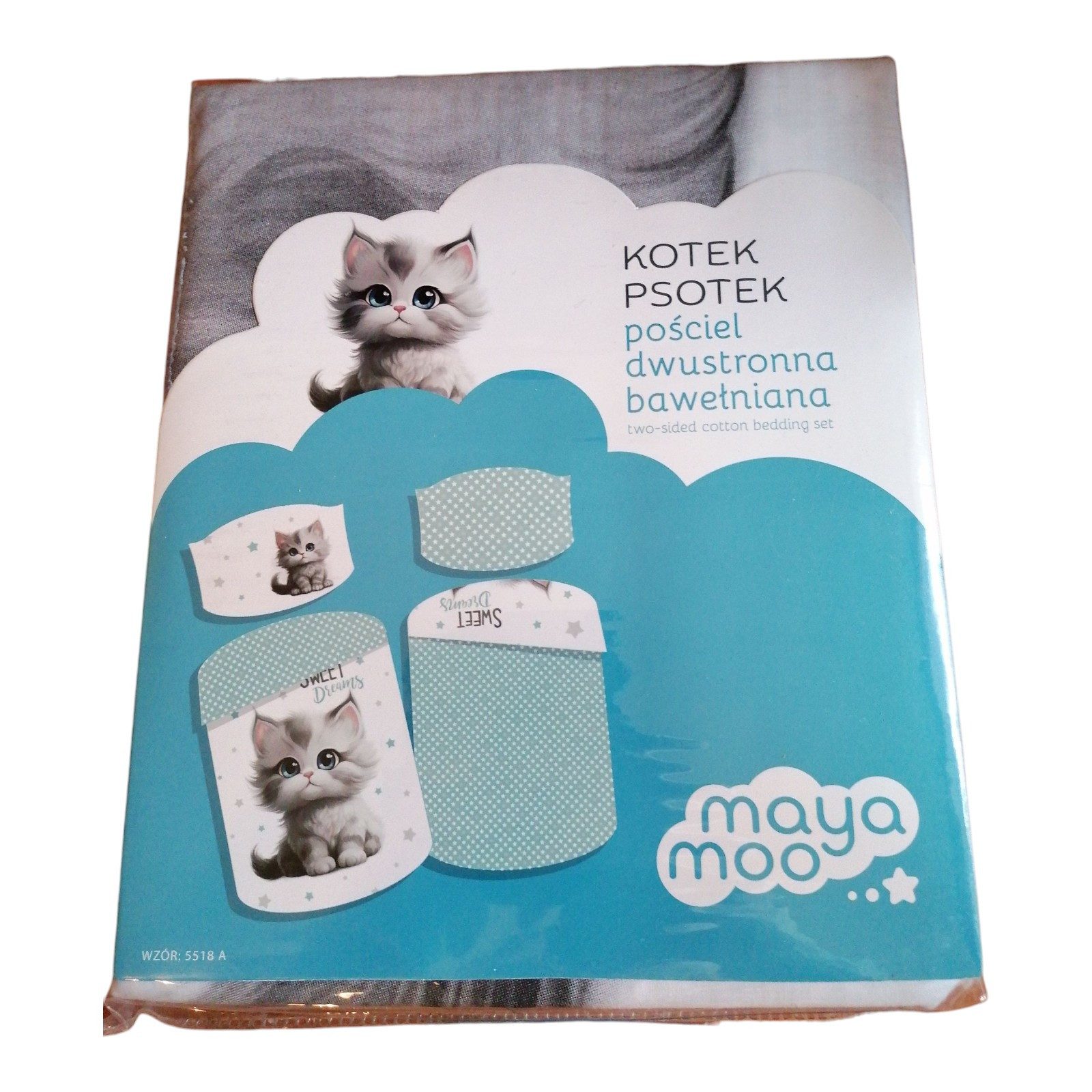 Detexpol Babybettwäsche Kinder-Bettwäsche Katze „Sweet Dreams“ 100x135 + 40 günstig online kaufen