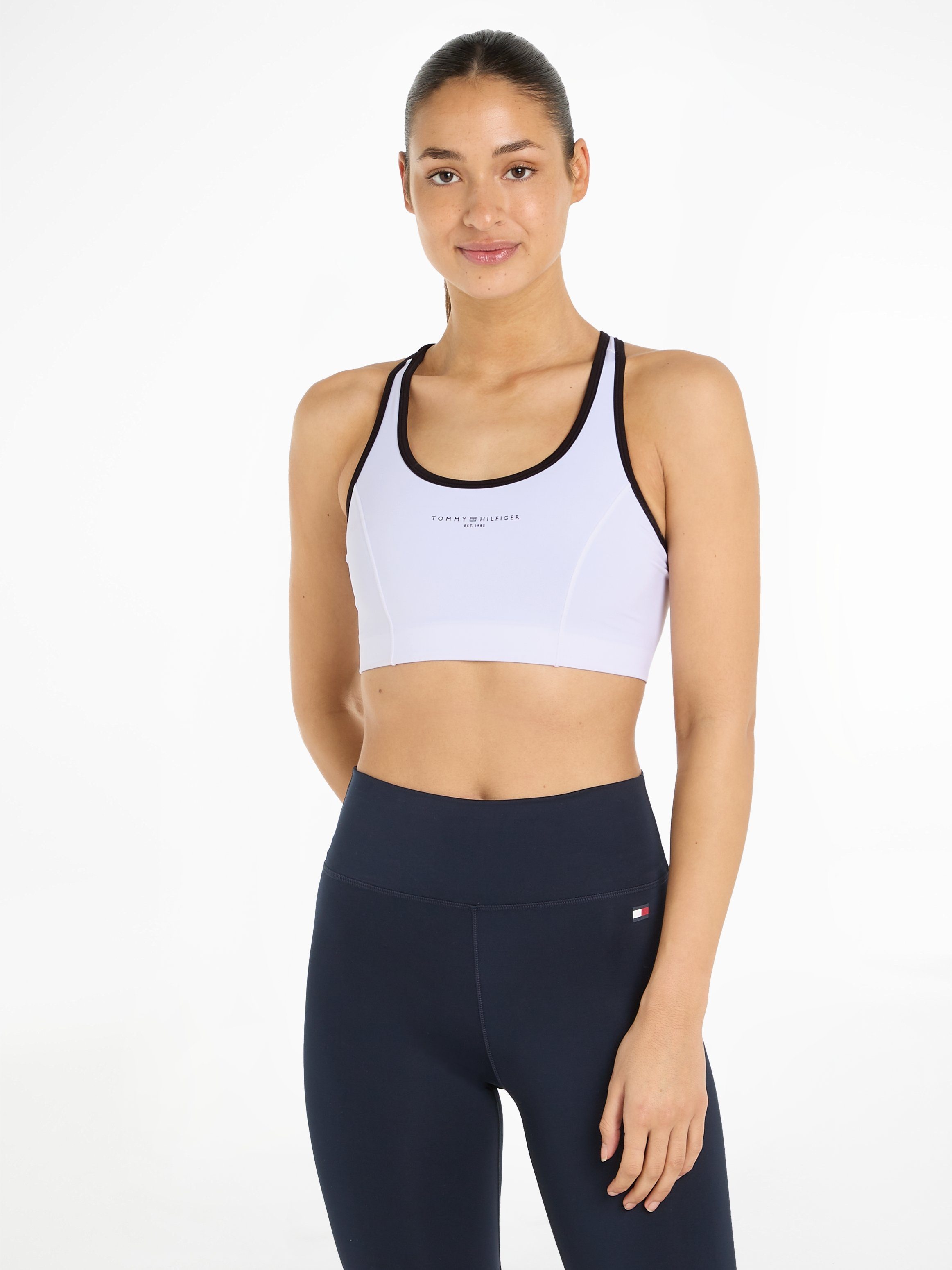 Tommy Hilfiger Sport Sport-Bustier ESSENTIALS MINI CORP MID INT BRA mit Trägern für mittelstarken Halt, Racerback