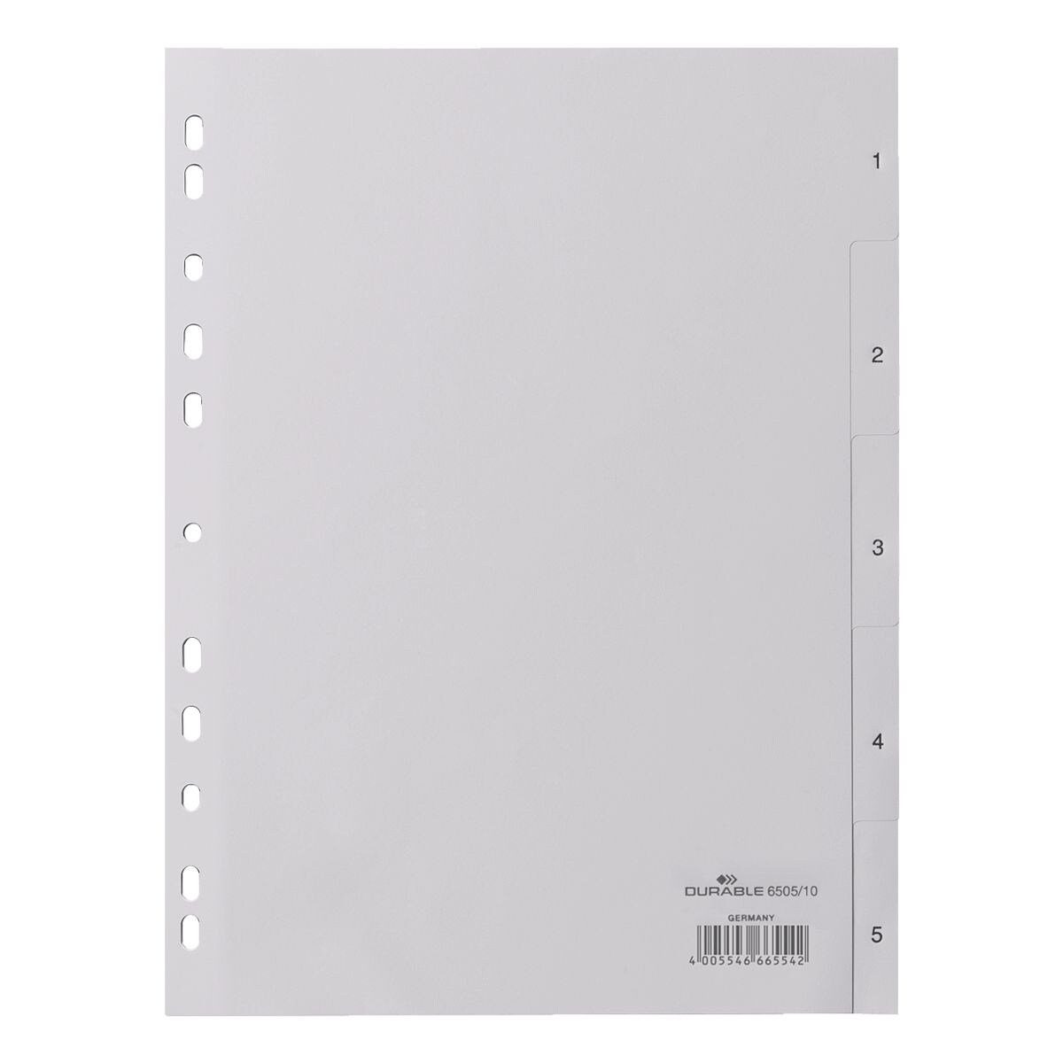 DURABLE Aktenordner, Register 1-5, DIN A4, 5-tlg., Kunststoff