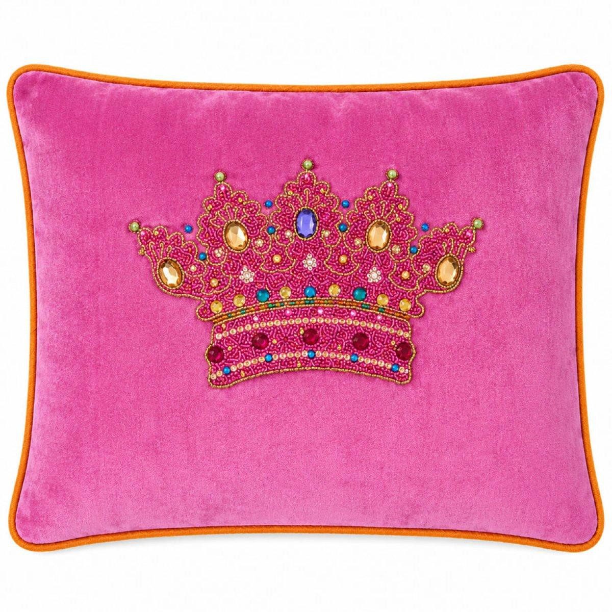 Werner Voß Kissenhülle Kissen mit Krone Pink (40x30cm)