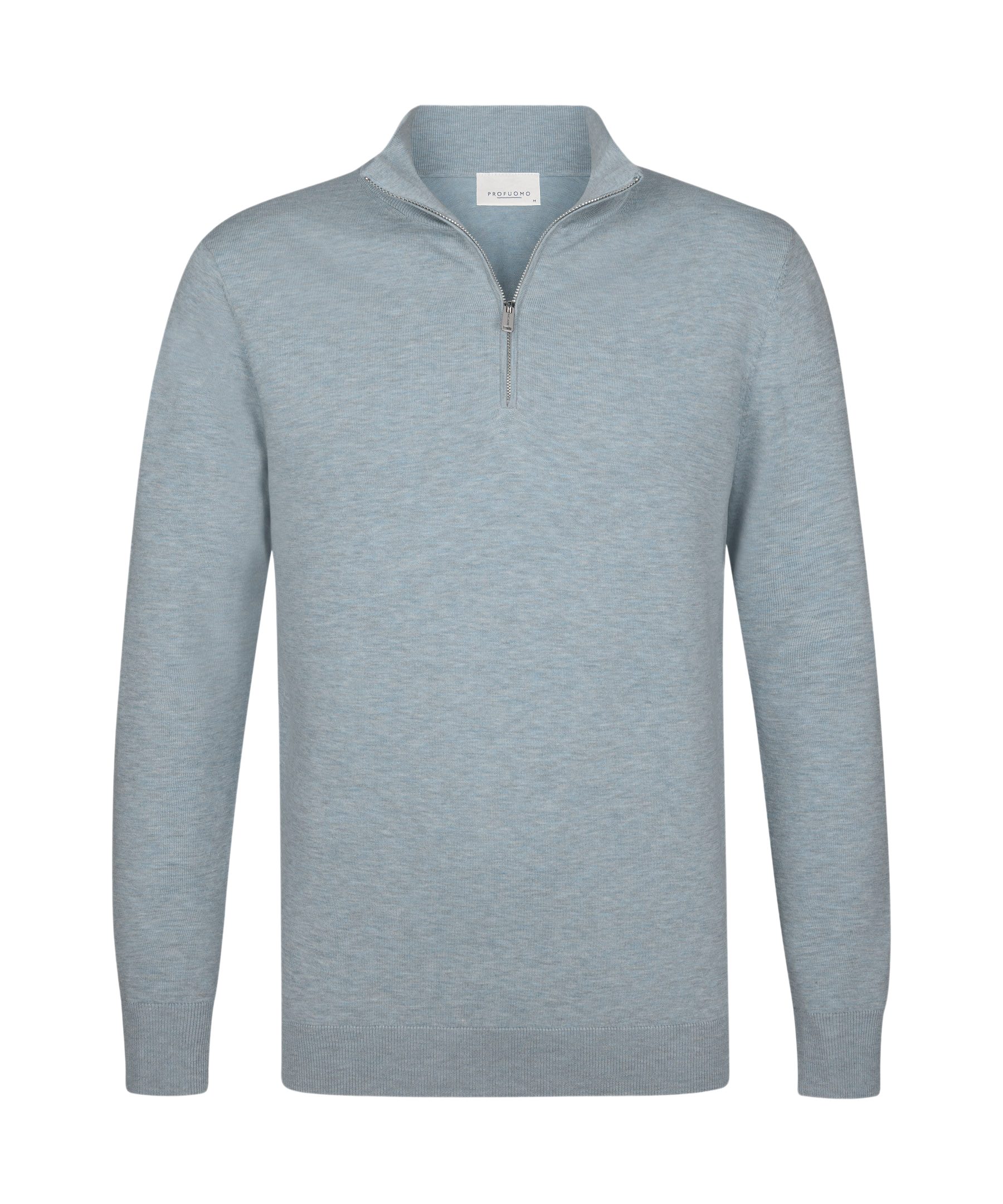 Profuomo Troyer blau,Freizeit,Lyocell,Unifarben,Troyer-Kragen,Lang,Regular Fit