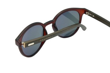 Gamswild Sonnenbrille UV400 GAMSSTYLE Modebrille Bambusholz, Bambusholzbügel Damen Herren Modell WM1228 in rot-braun, braun-getigert, pink-braun