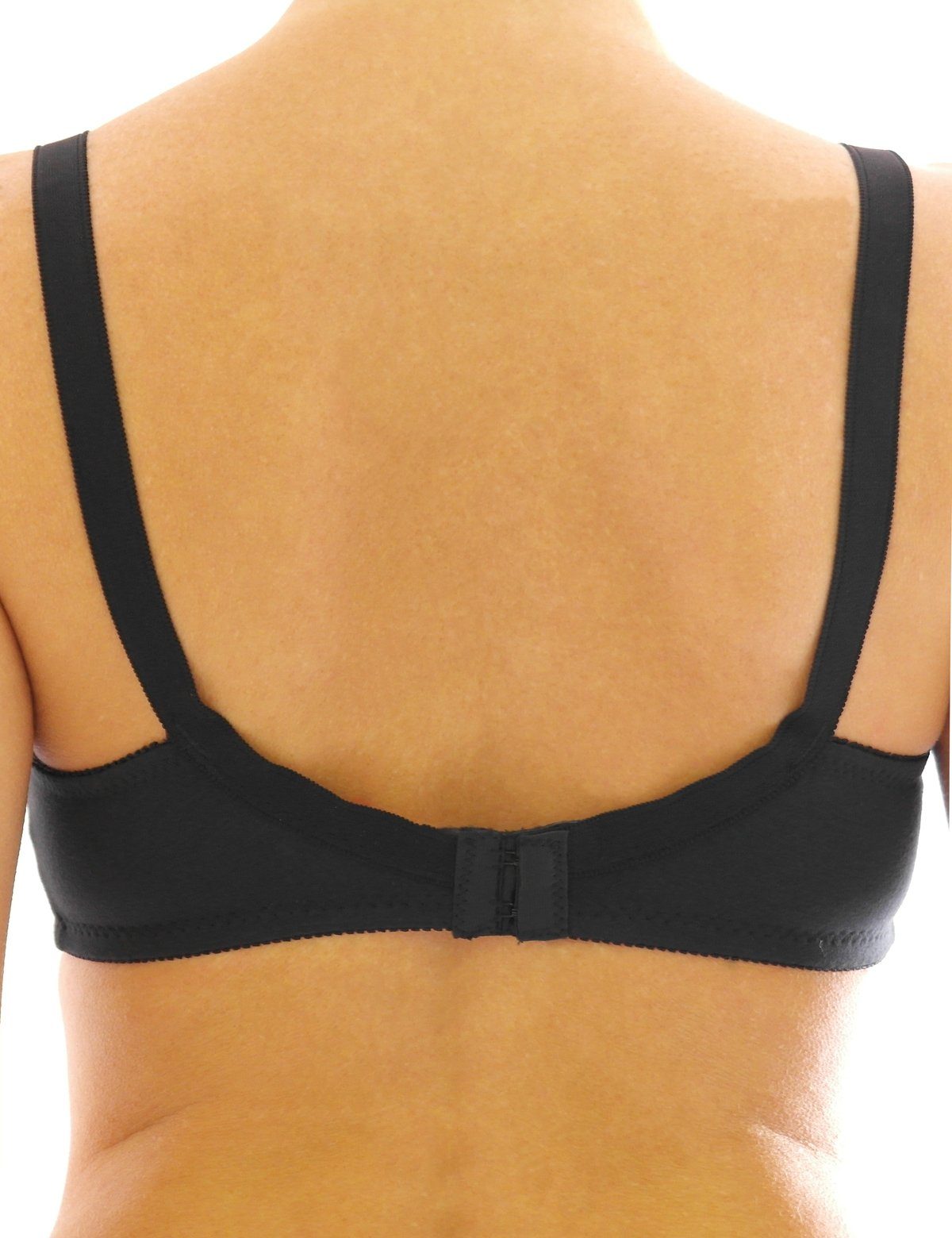 YESET Still-BH Still-BH Clip ohne Bügel Baumwolle still BH Büstenhalter schwarz (1-tlg) Rückenverschluß