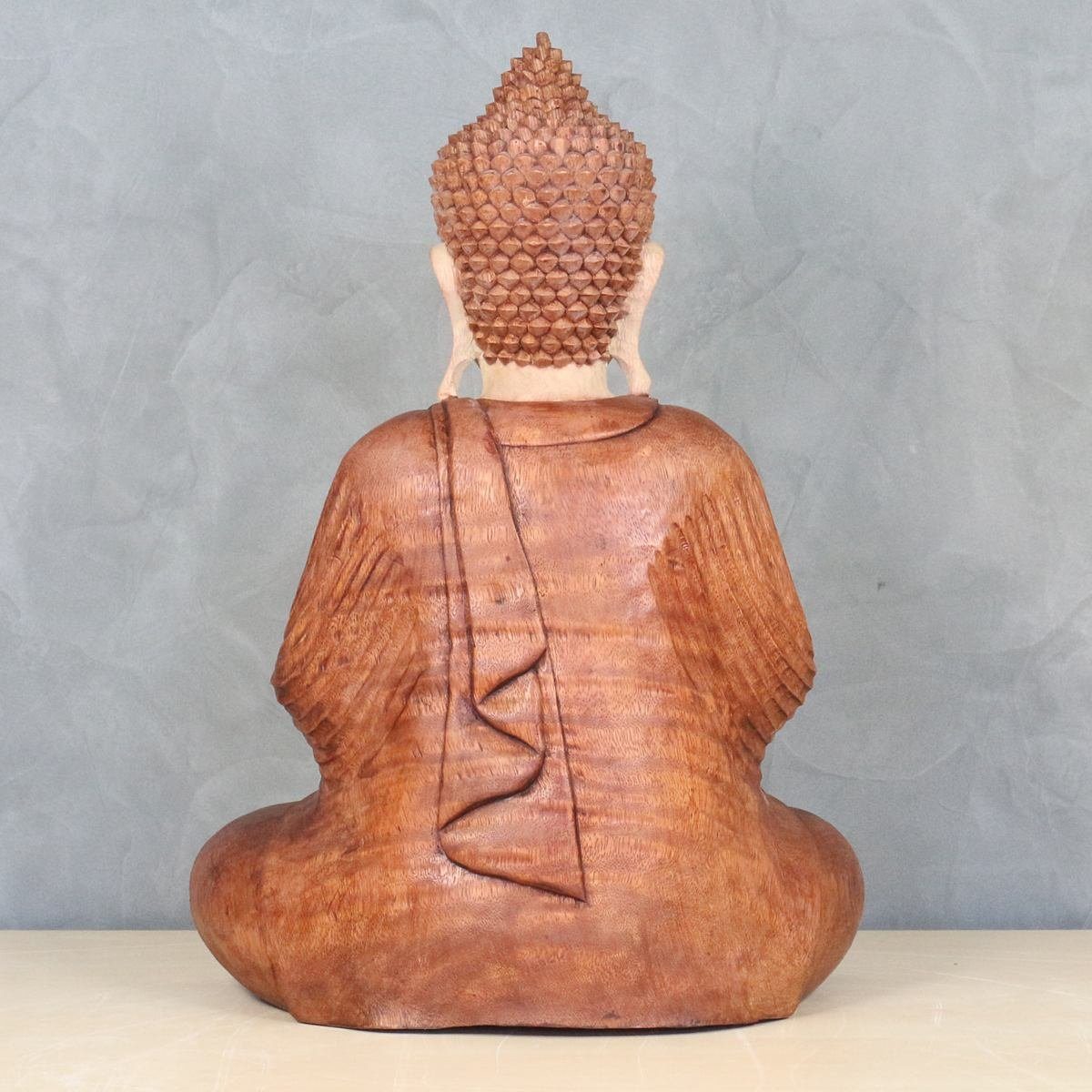 (1 B3 50 Galerie Oriental Massiv in cm Holzfigur Handarbeit Herstellung im St), Buddha Dekofigur traditionelle Sitzender Ursprungsland