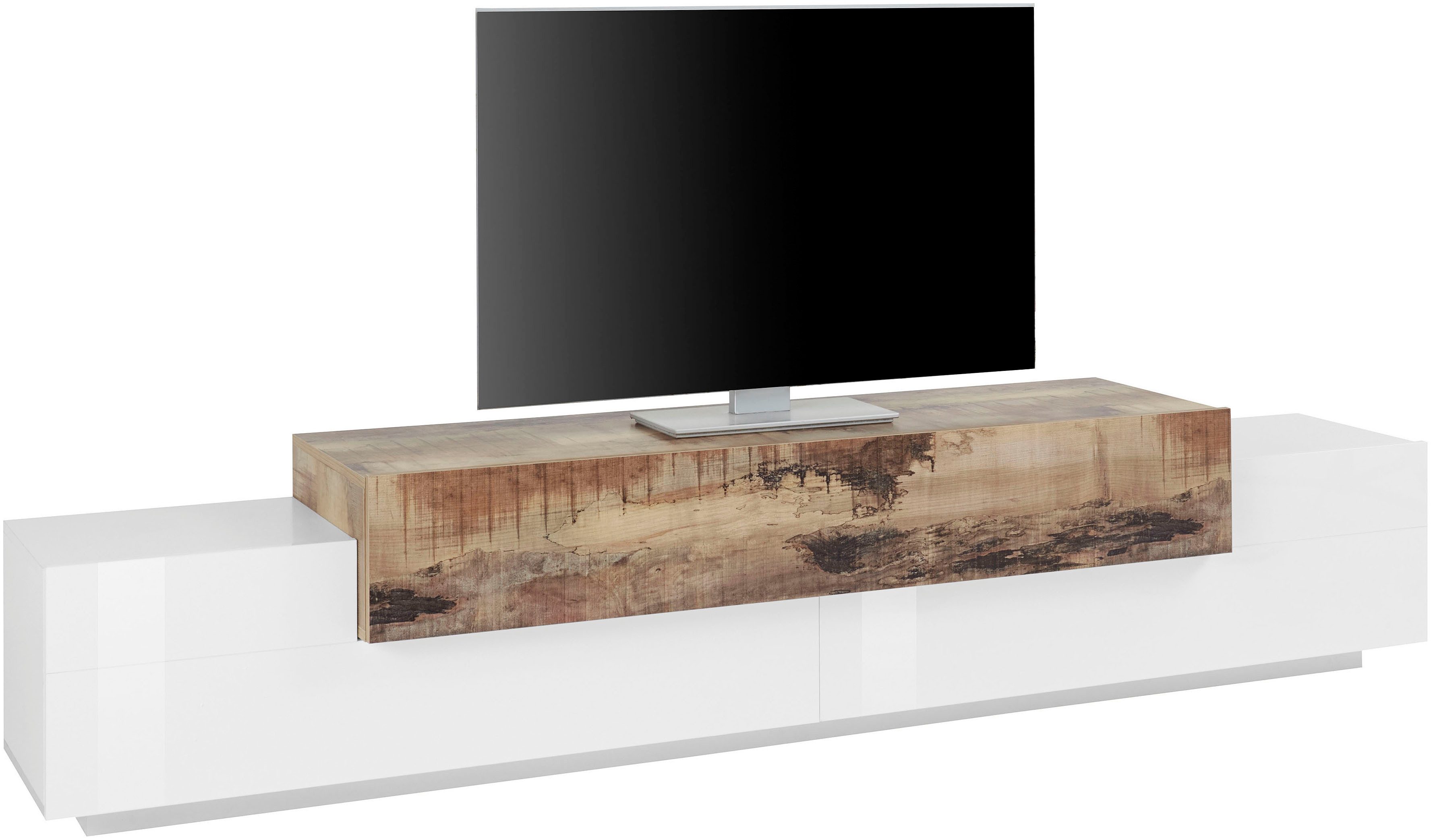 INOSIGN Lowboard Coro,Lowboard,TV-Kommode,TV-Möbel,TV-Bank, mit 3 Klappen, (B/T/H) 240x45x51,6 cm