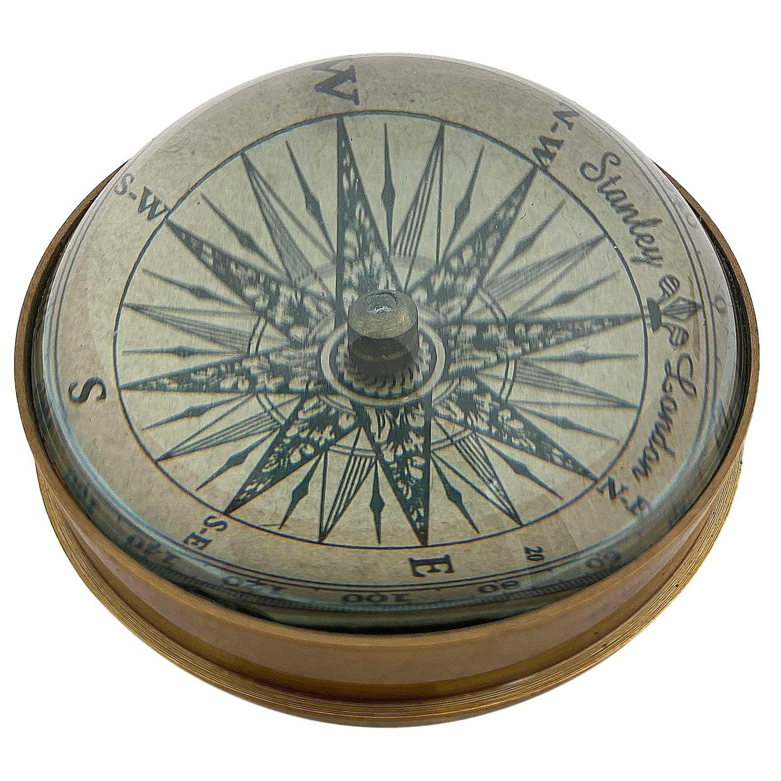 Antik-S Kompass Kompass Messing Aubaho Maritim Wasser Paperweight Navigation Schiff