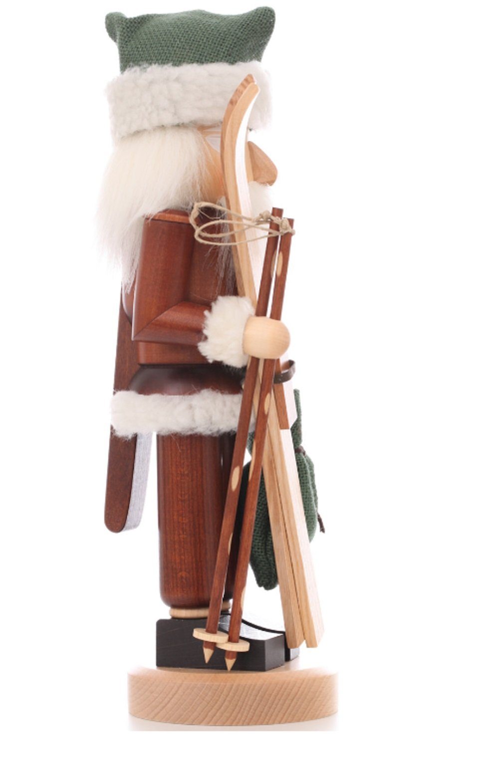 Christian Ulbricht Nussknacker Nussknacker Klassik Weihnachtsmann mit Ski natur - Auslaufmodell, Auslaufmodell